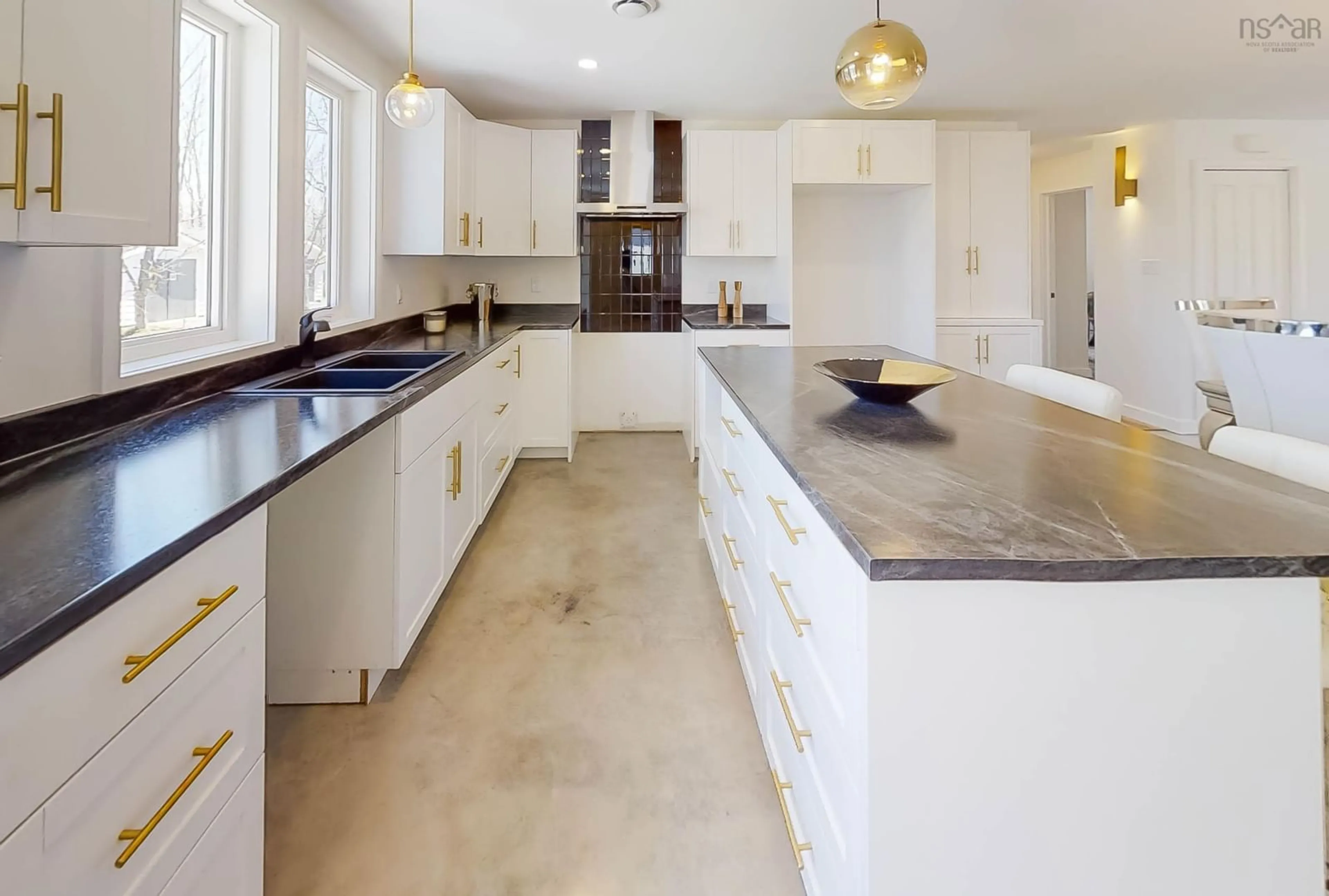 Contemporary kitchen, ceramic/tile floor for 3 Autumn Dr, Berwick Nova Scotia B0P 1E0