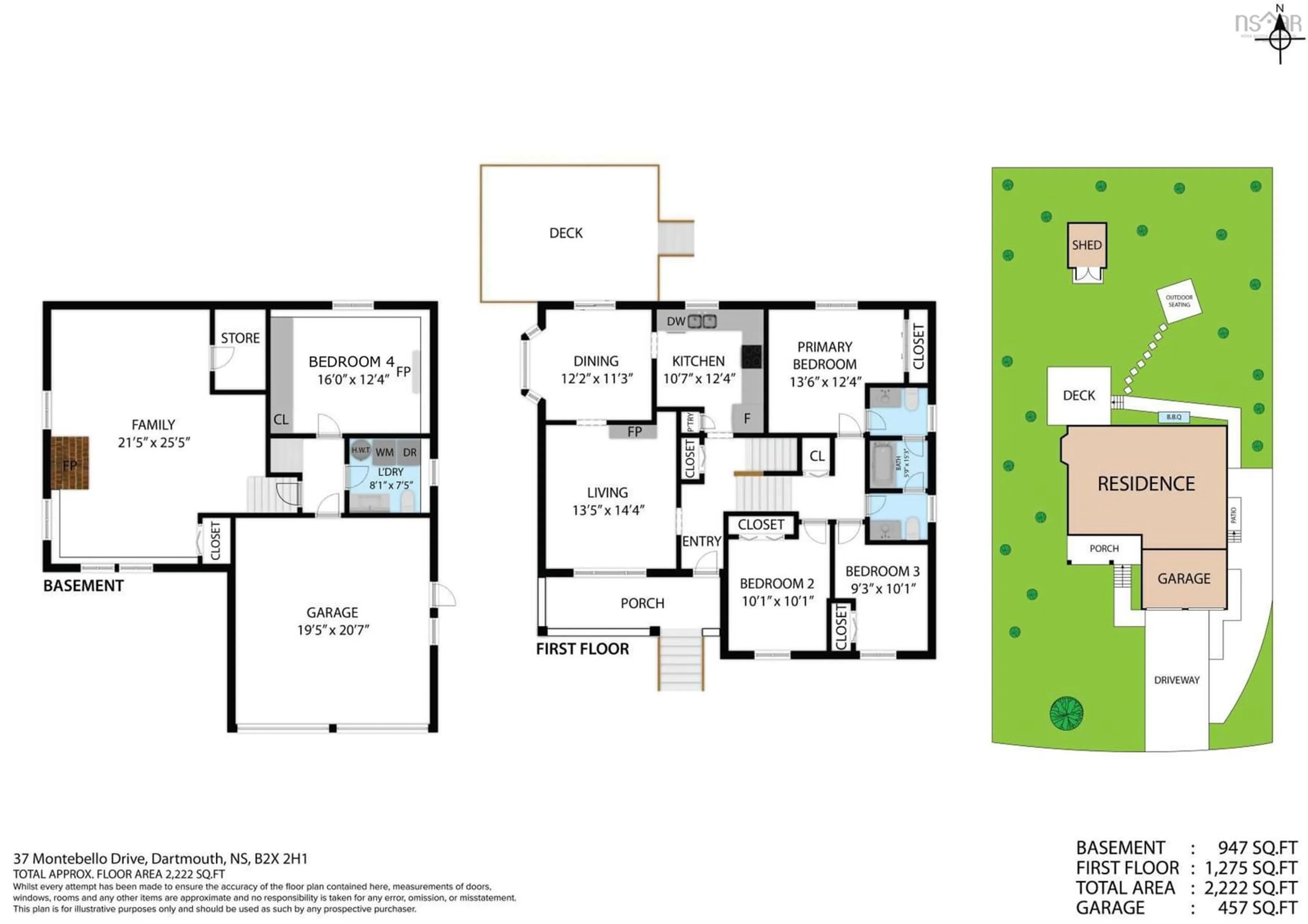 Floor plan for 37 Montebello Dr, Dartmouth Nova Scotia B2X 2H1
