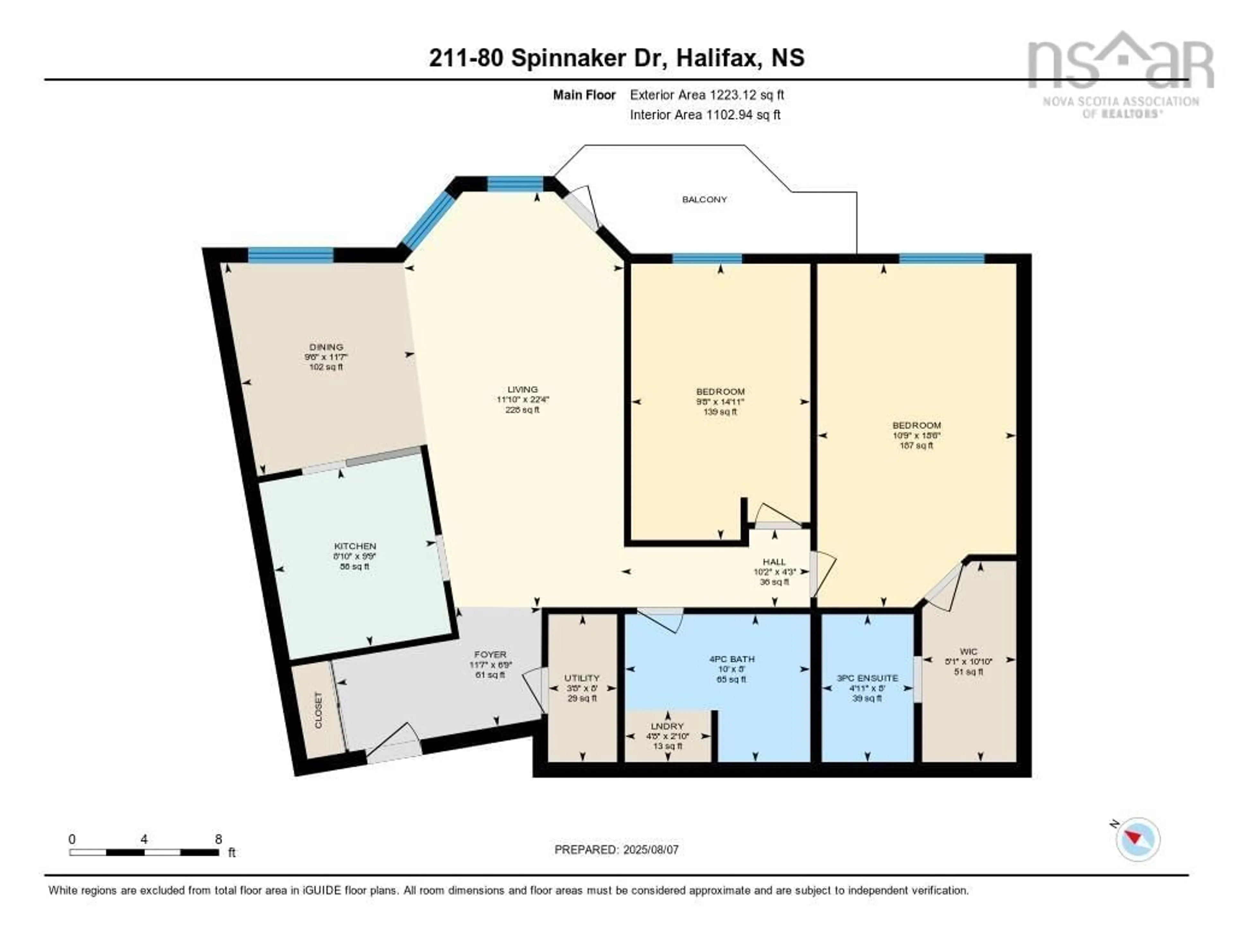 Floor plan for 80 Spinnaker Dr #211, Halifax Nova Scotia B3N 3B5