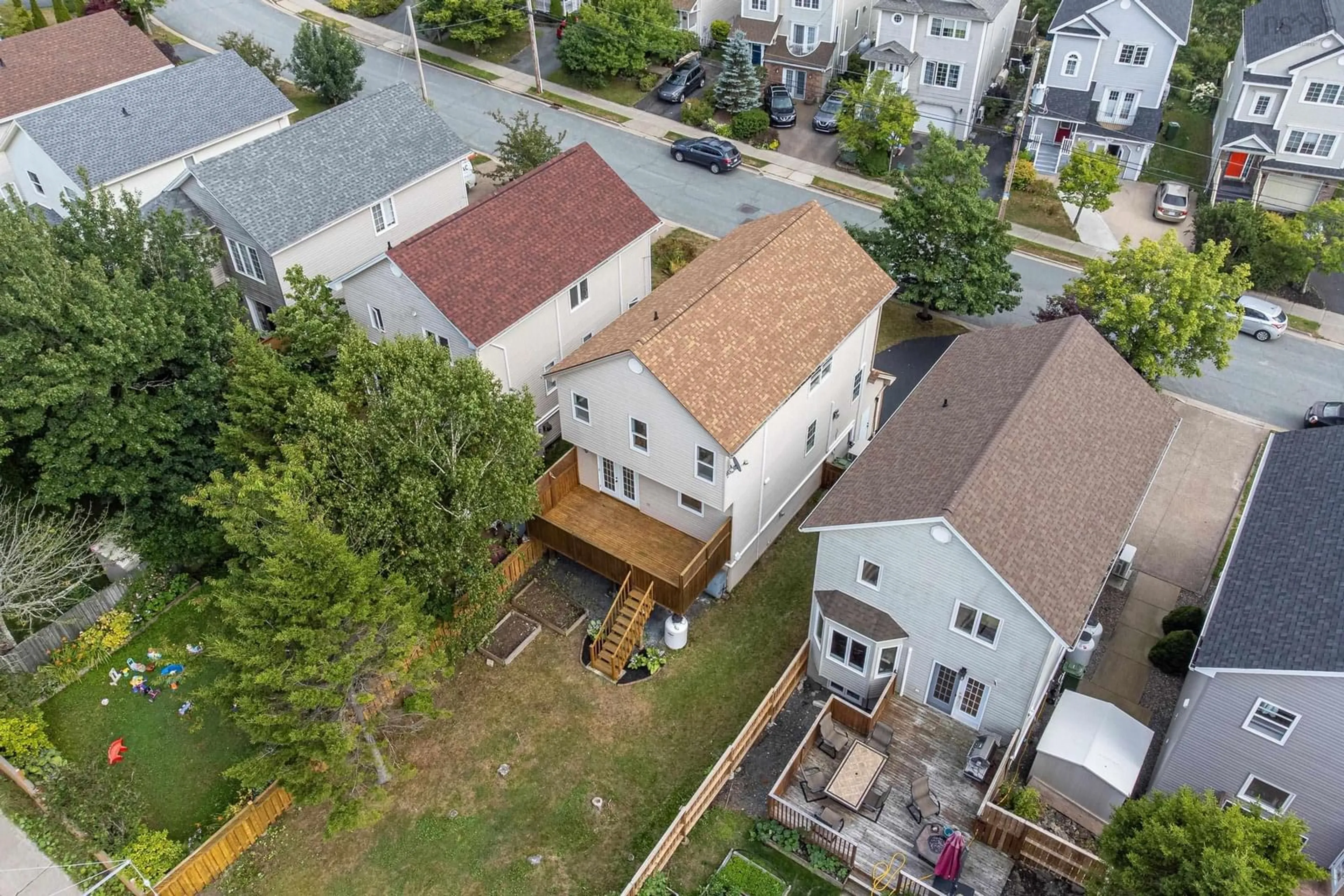 A pic from outside/outdoor area/front of a property/back of a property/a pic from drone, city buildings view from balcony for 30 Red Fern Terr, Halifax Nova Scotia B3S 1K8