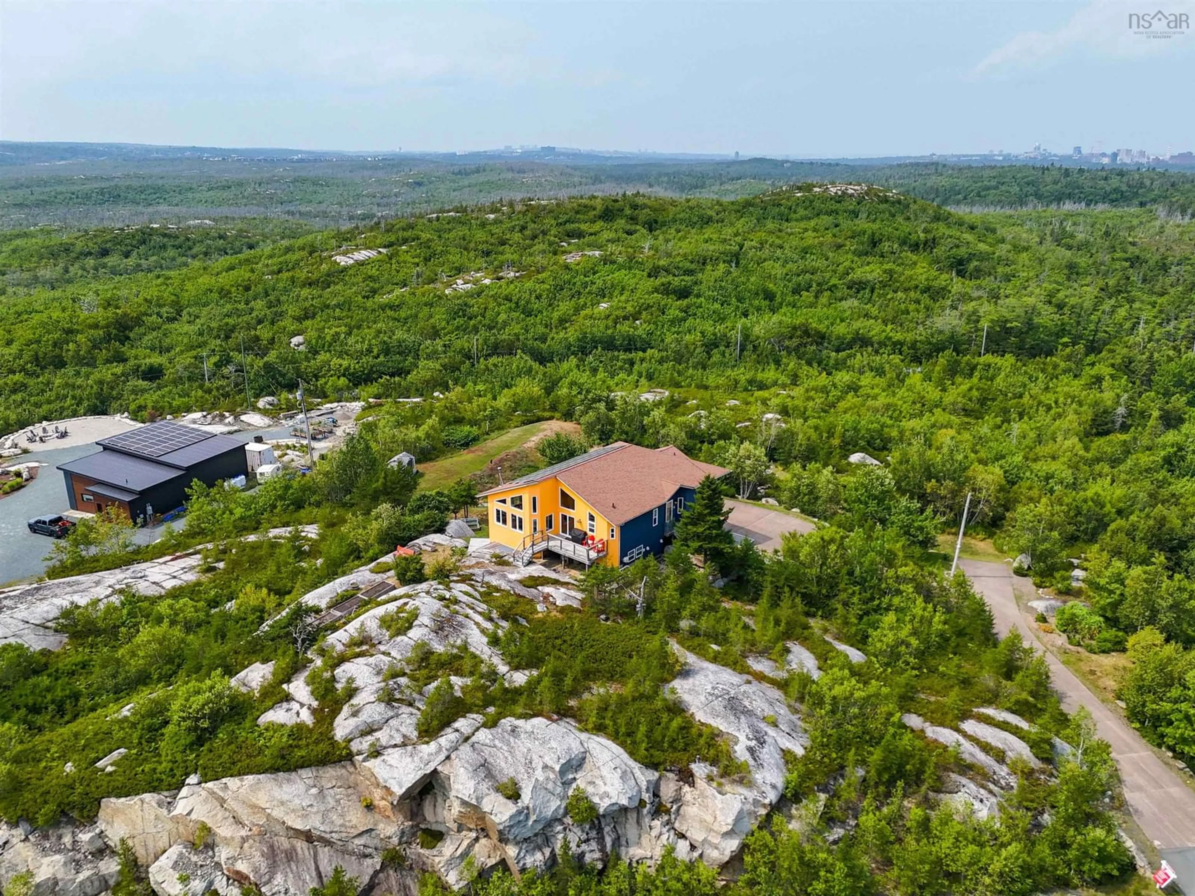 A pic from outside/outdoor area/front of a property/back of a property/a pic from drone, mountain view for 199 Aarons Way, Fergusons Cove Nova Scotia B3V 1N8