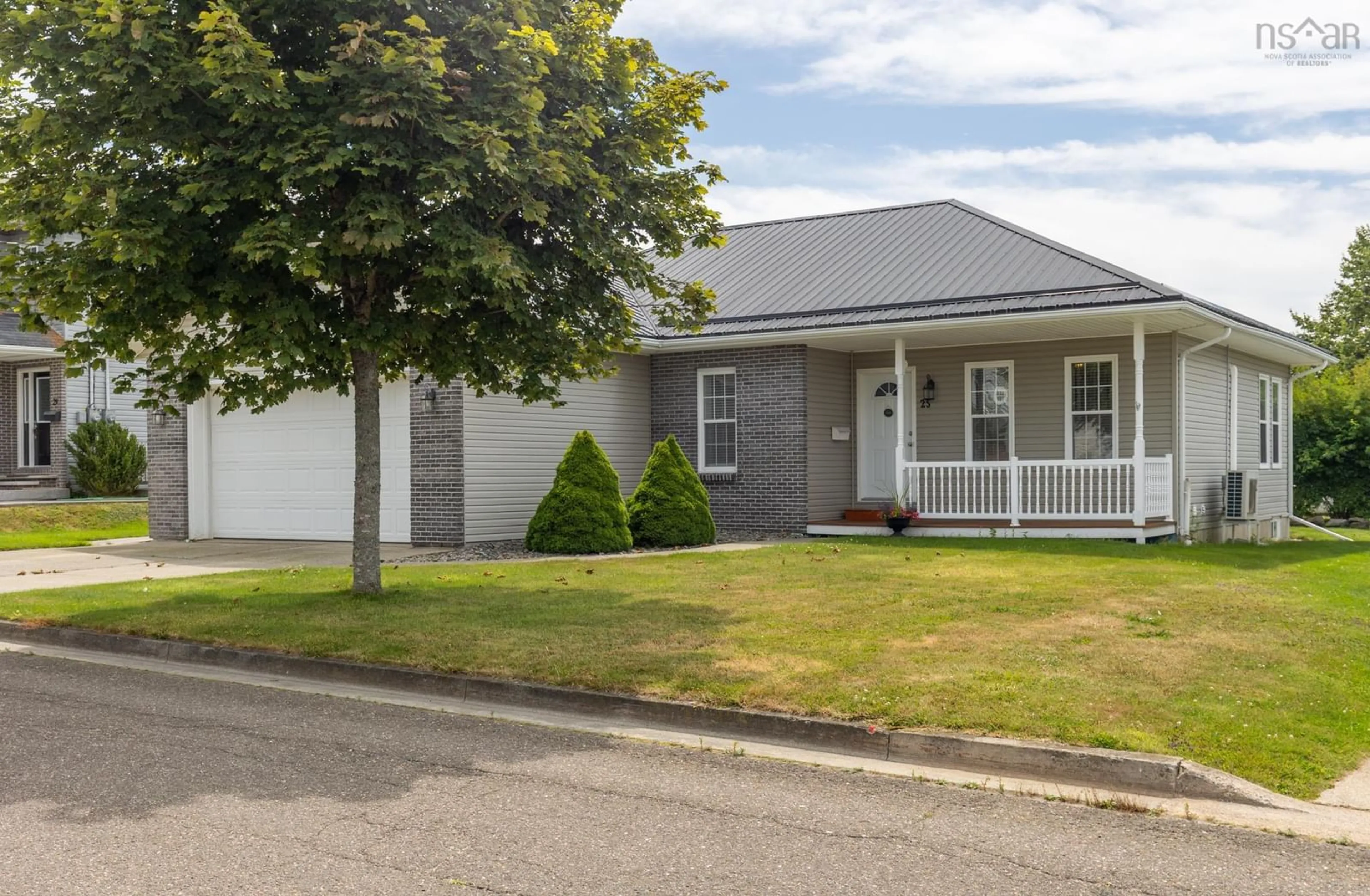 Home with vinyl exterior material, street for 25 Breeze Dr, Yarmouth Nova Scotia B5A 4V1
