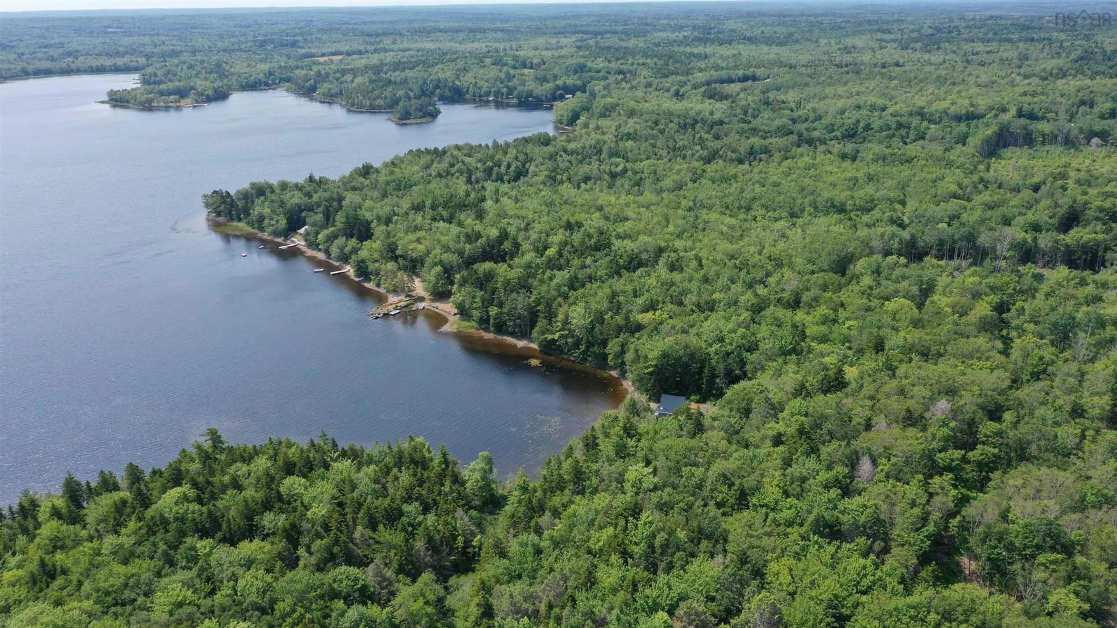 A pic from outside/outdoor area/front of a property/back of a property/a pic from drone, water/lake/river/ocean view for 109 Troop Rd, North Range Nova Scotia B0W 1H0