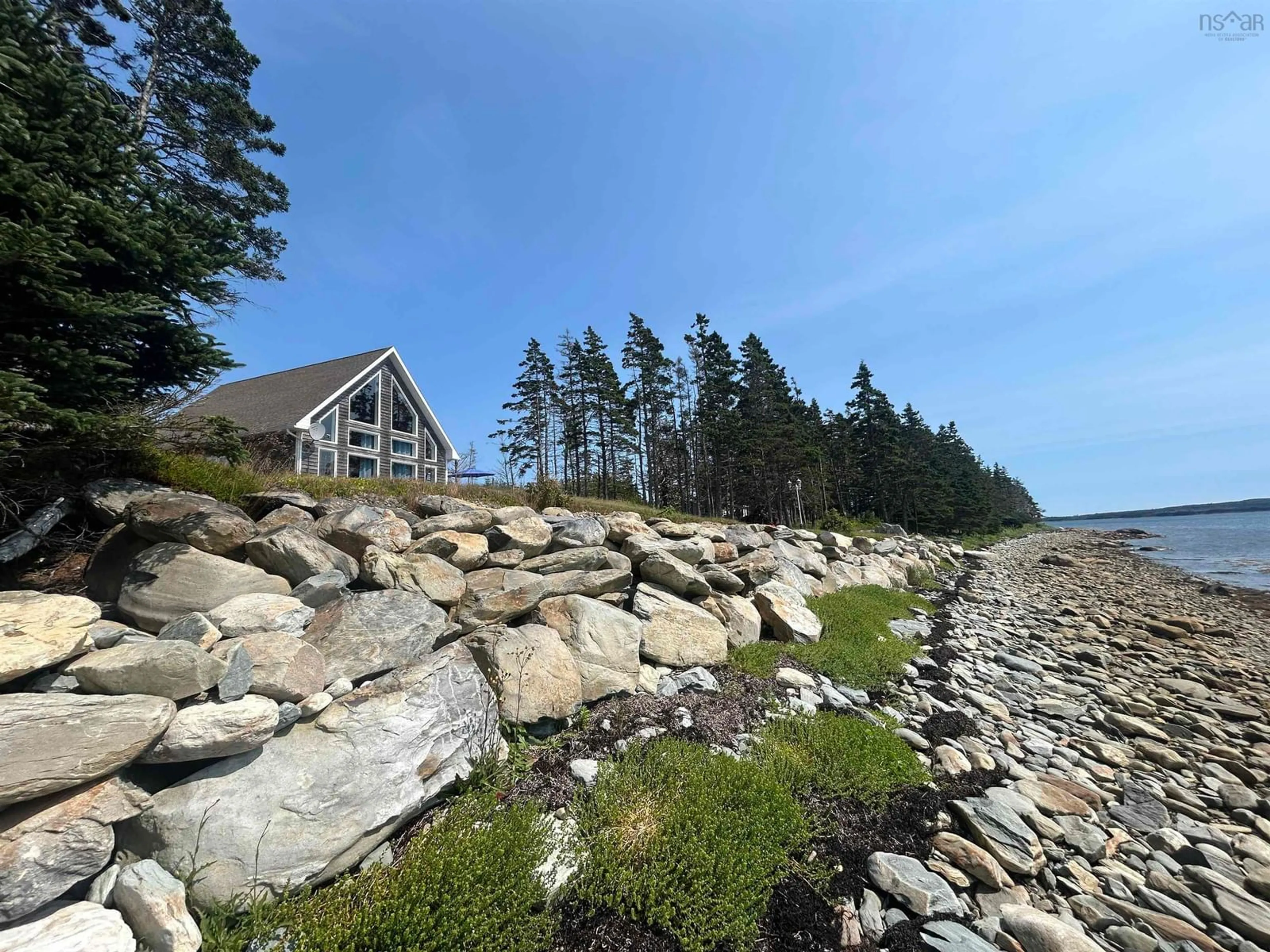 A pic from outside/outdoor area/front of a property/back of a property/a pic from drone, water/lake/river/ocean view for 828 Little Liscomb Rd., Little Liscomb Nova Scotia B0J 2A0