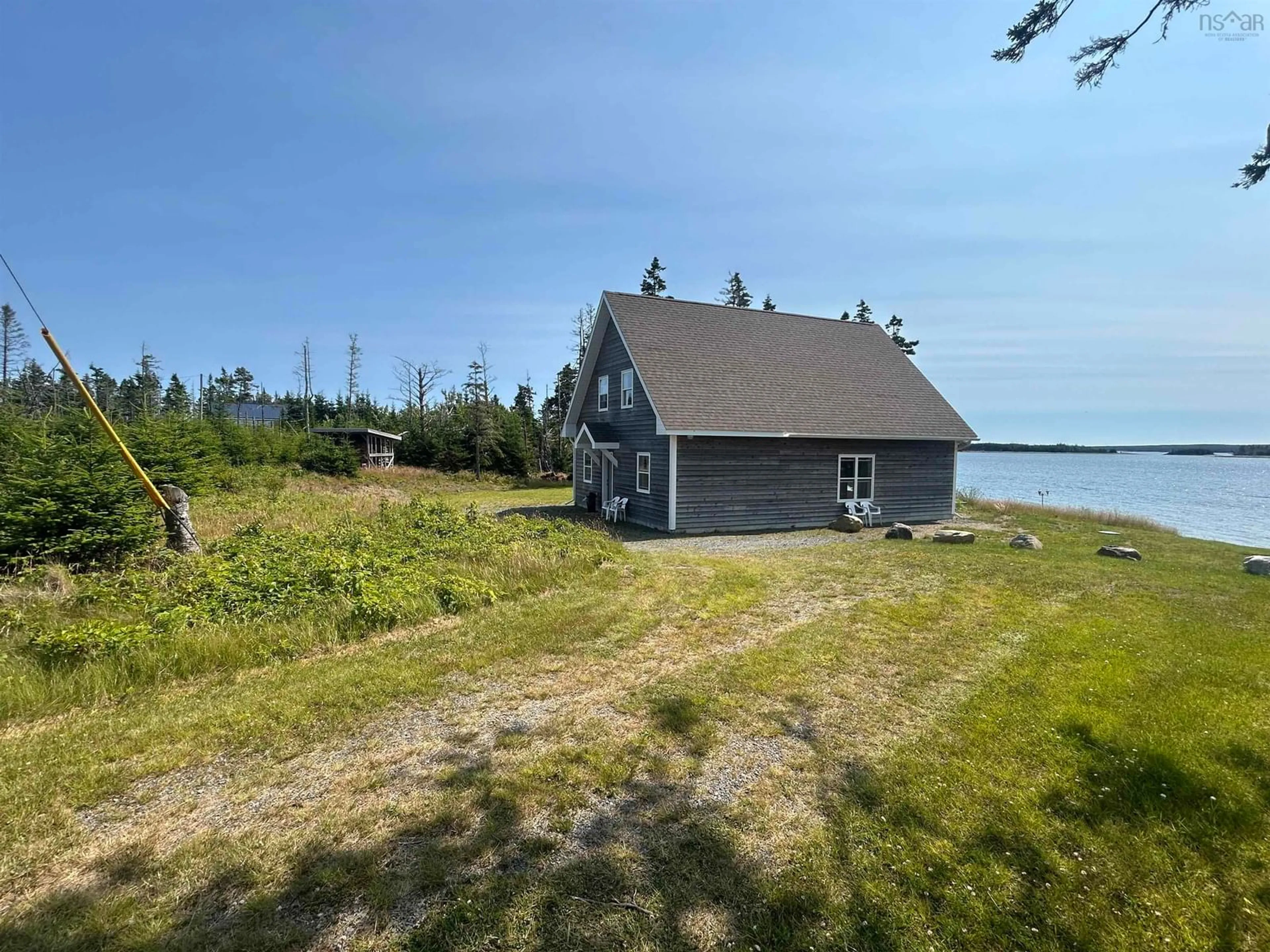 A pic from outside/outdoor area/front of a property/back of a property/a pic from drone, water/lake/river/ocean view for 828 Little Liscomb Rd., Little Liscomb Nova Scotia B0J 2A0