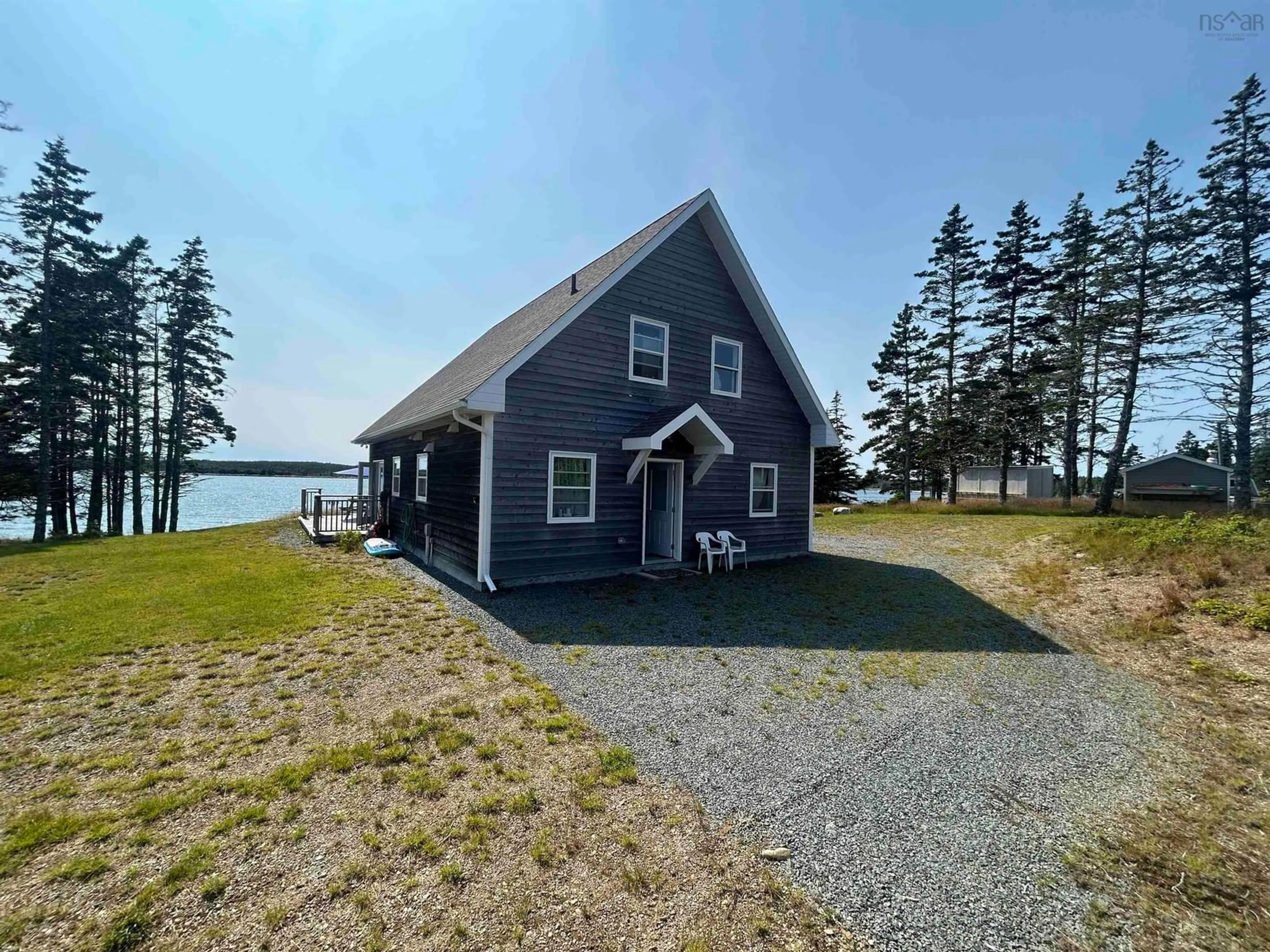 A pic from outside/outdoor area/front of a property/back of a property/a pic from drone, water/lake/river/ocean view for 828 Little Liscomb Rd., Little Liscomb Nova Scotia B0J 2A0