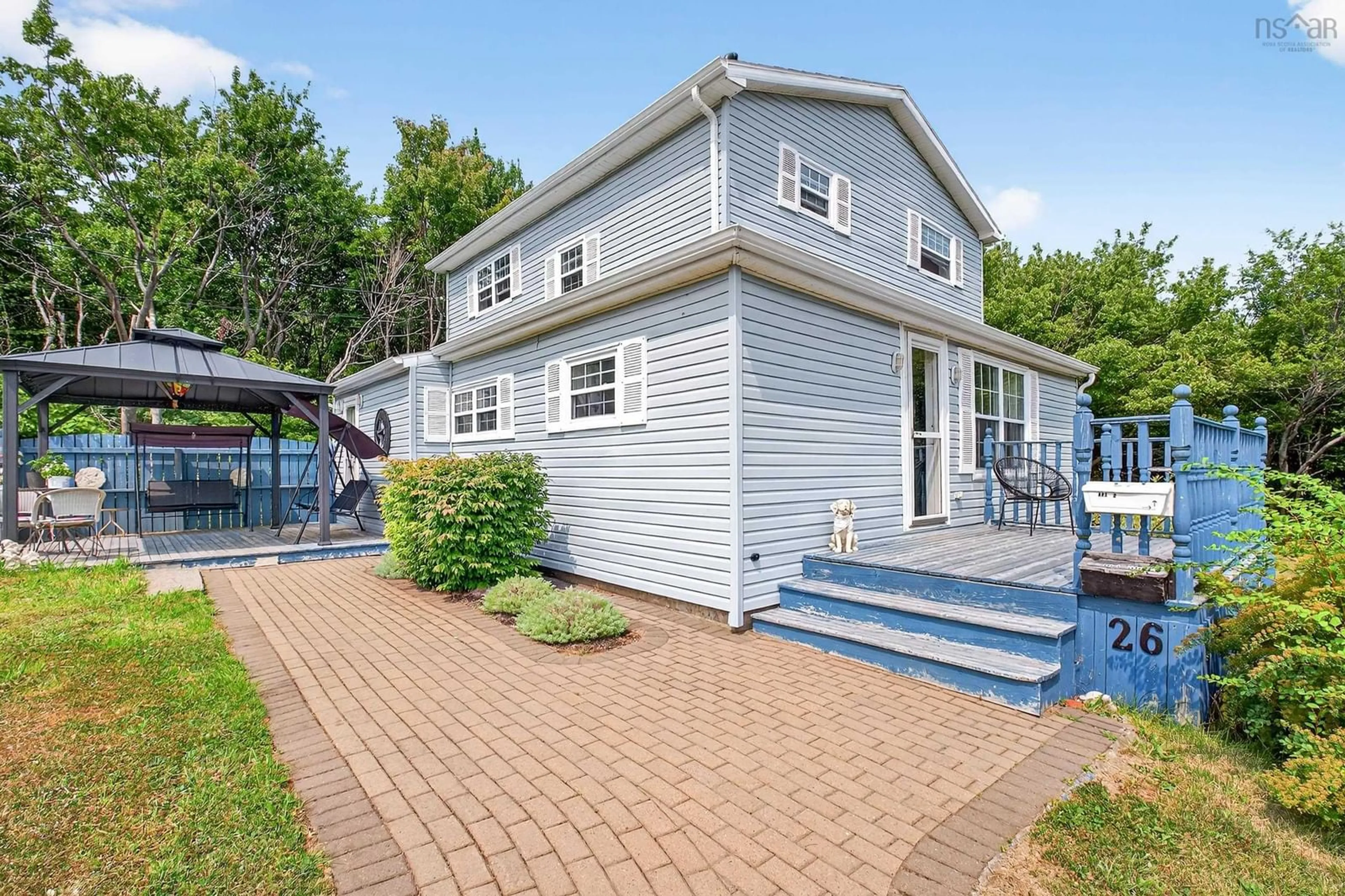 Home with vinyl exterior material, street for 26 Grove St, Glace Bay Nova Scotia B1A 3L7