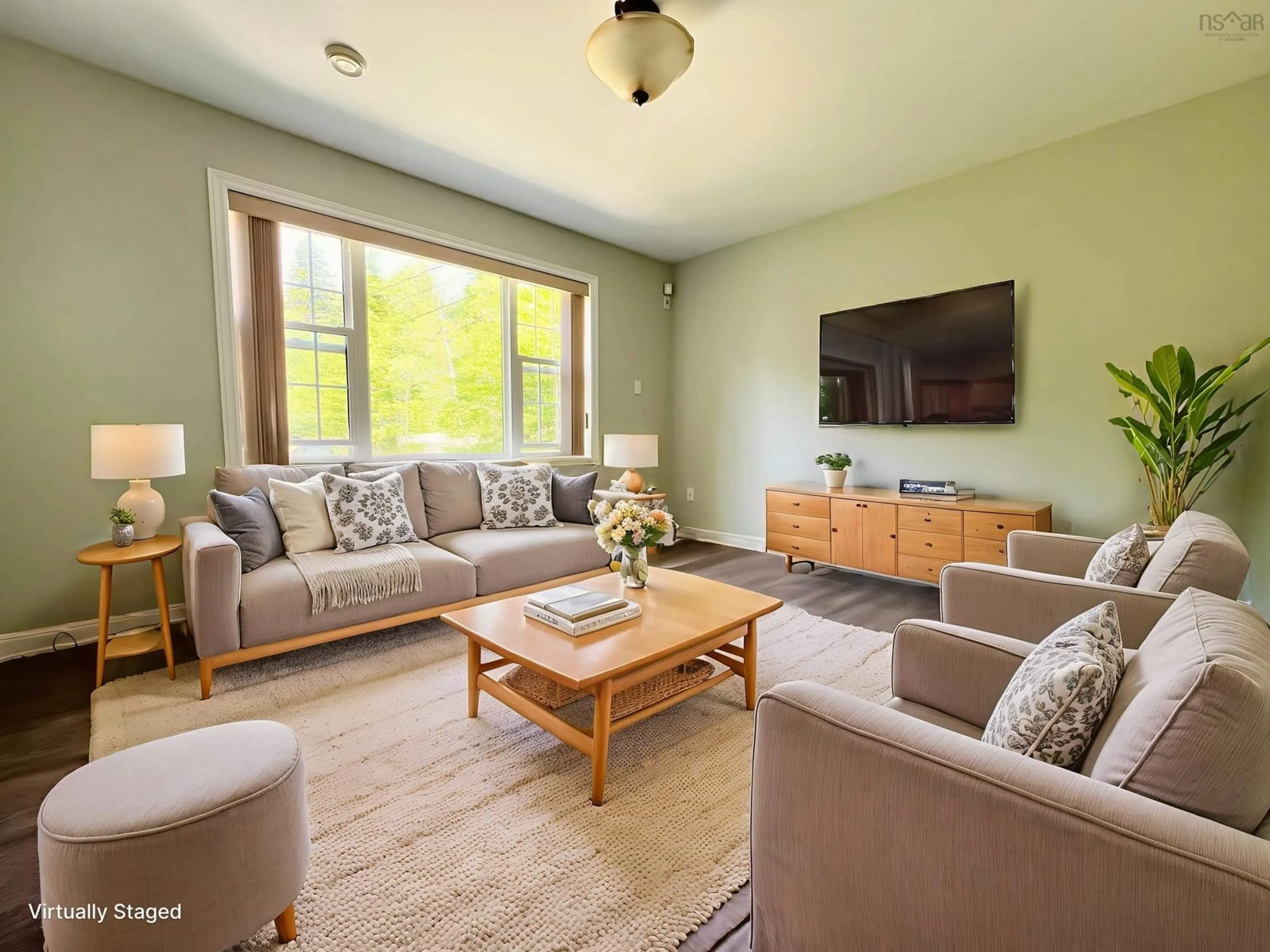 Living room with furniture, wood/laminate floor for 84 Westwind Ridge, Middle Sackville Nova Scotia B4E 3B4