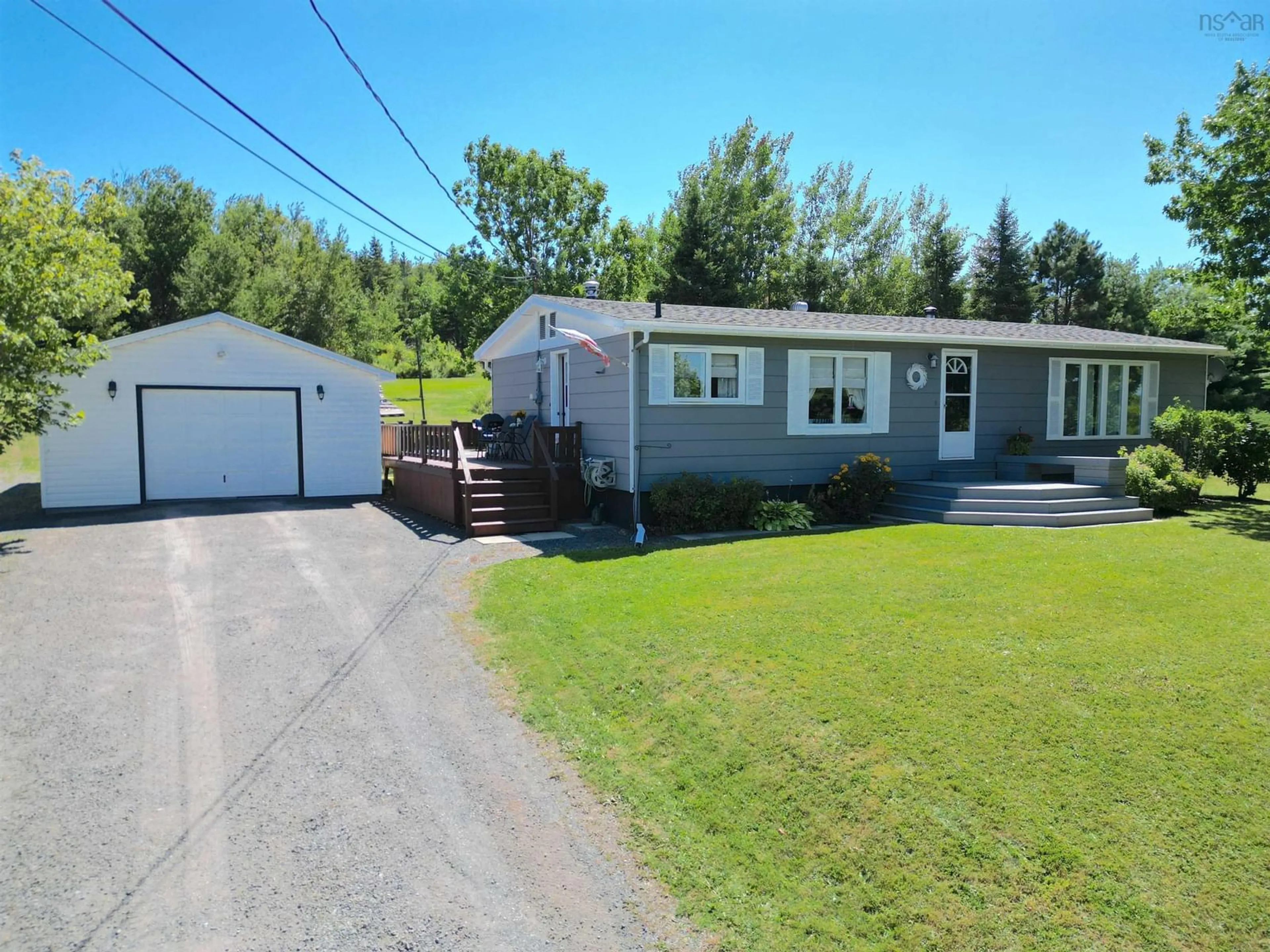 A pic from outside/outdoor area/front of a property/back of a property/a pic from drone, street for 40 Sharmac Dr, Maclellan's Brook Nova Scotia B2H 5C7
