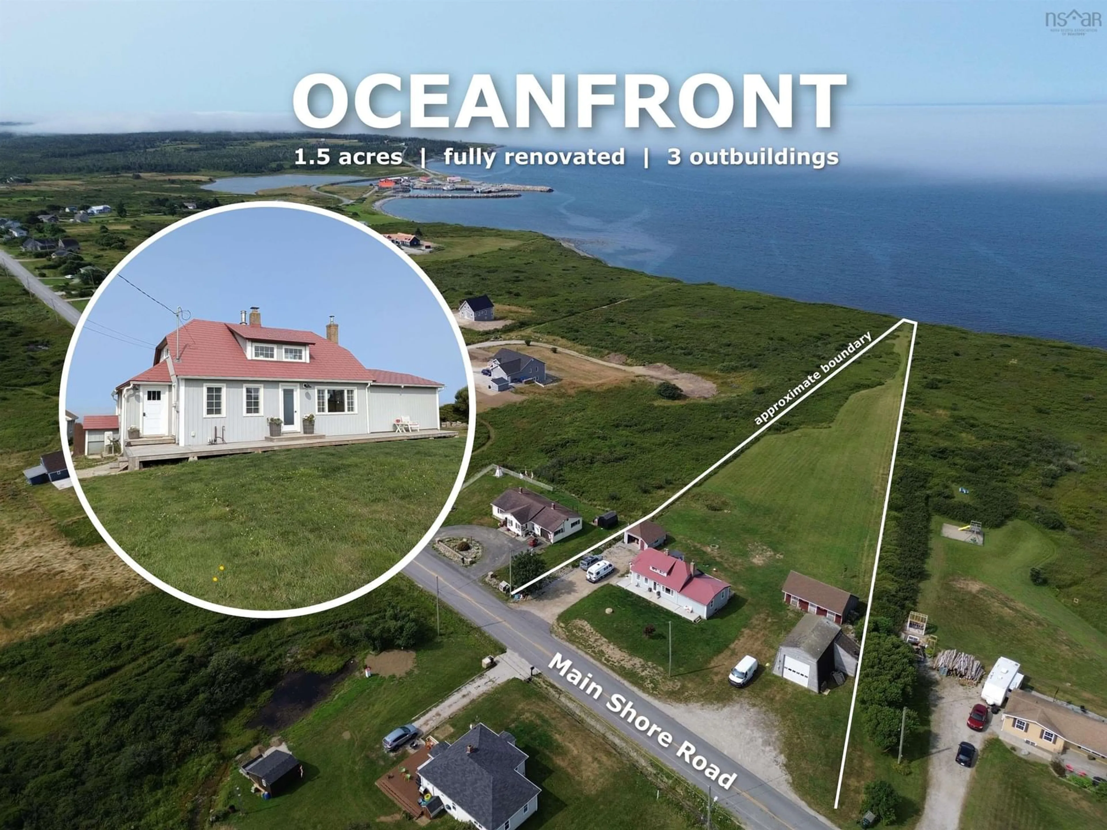 A pic from outside/outdoor area/front of a property/back of a property/a pic from drone, unknown for 1837 Main Shore Rd, Sandford Nova Scotia B5A 5L1