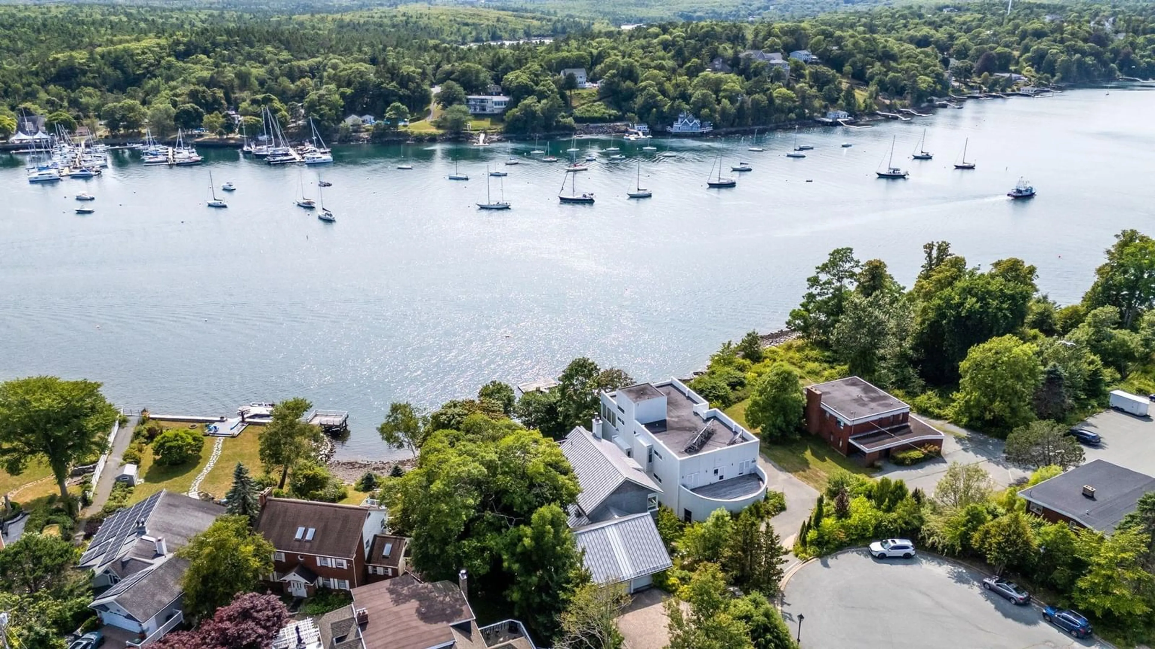 A pic from outside/outdoor area/front of a property/back of a property/a pic from drone, water/lake/river/ocean view for 5954 Mcculloch Crt, Halifax Nova Scotia B3H 4S9