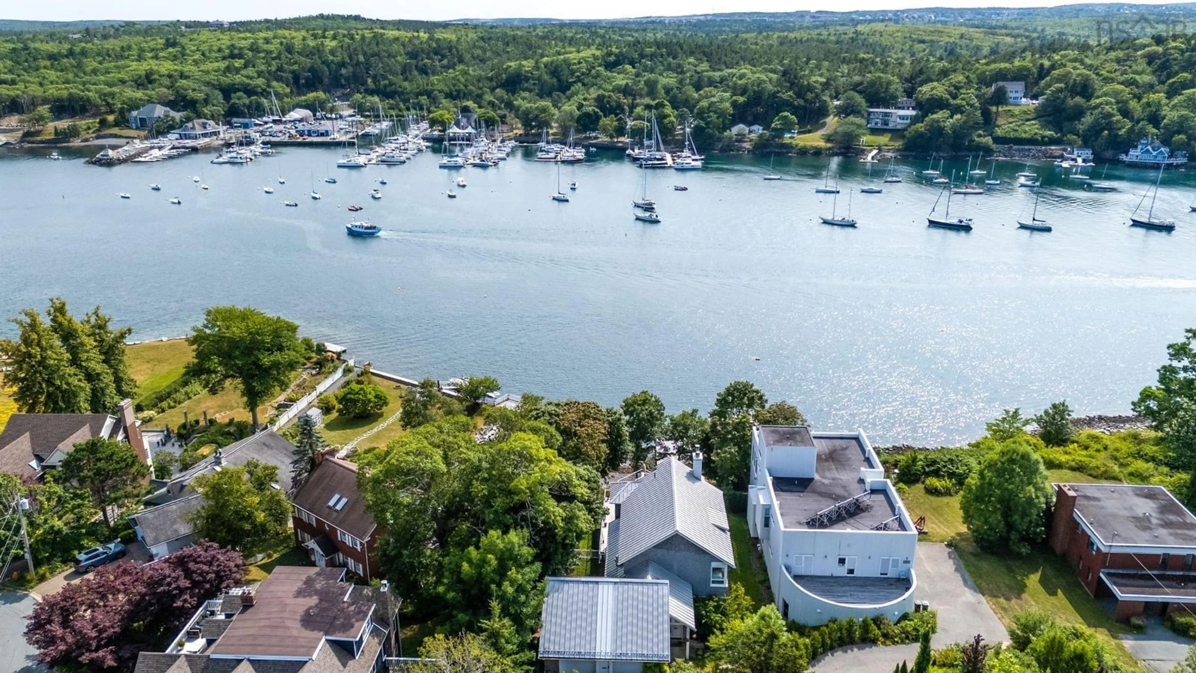 A pic from outside/outdoor area/front of a property/back of a property/a pic from drone, water/lake/river/ocean view for 5954 Mcculloch Crt, Halifax Nova Scotia B3H 4S9