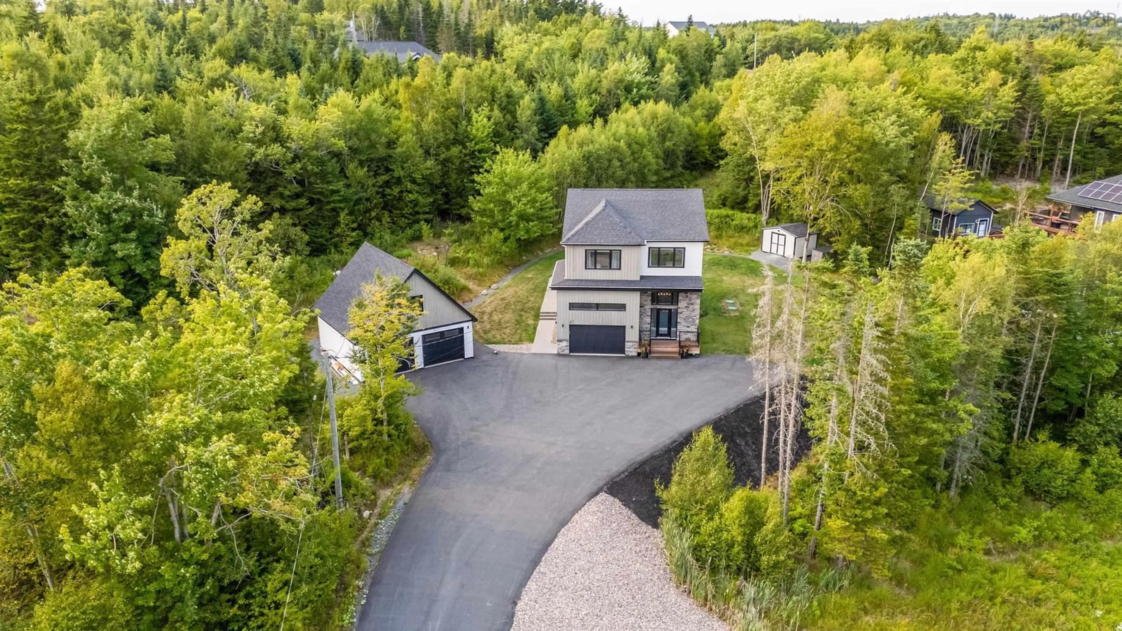 A pic from outside/outdoor area/front of a property/back of a property/a pic from drone, unknown for 41 Mccabe Lake Dr, Middle Sackville Nova Scotia B4E 0M9