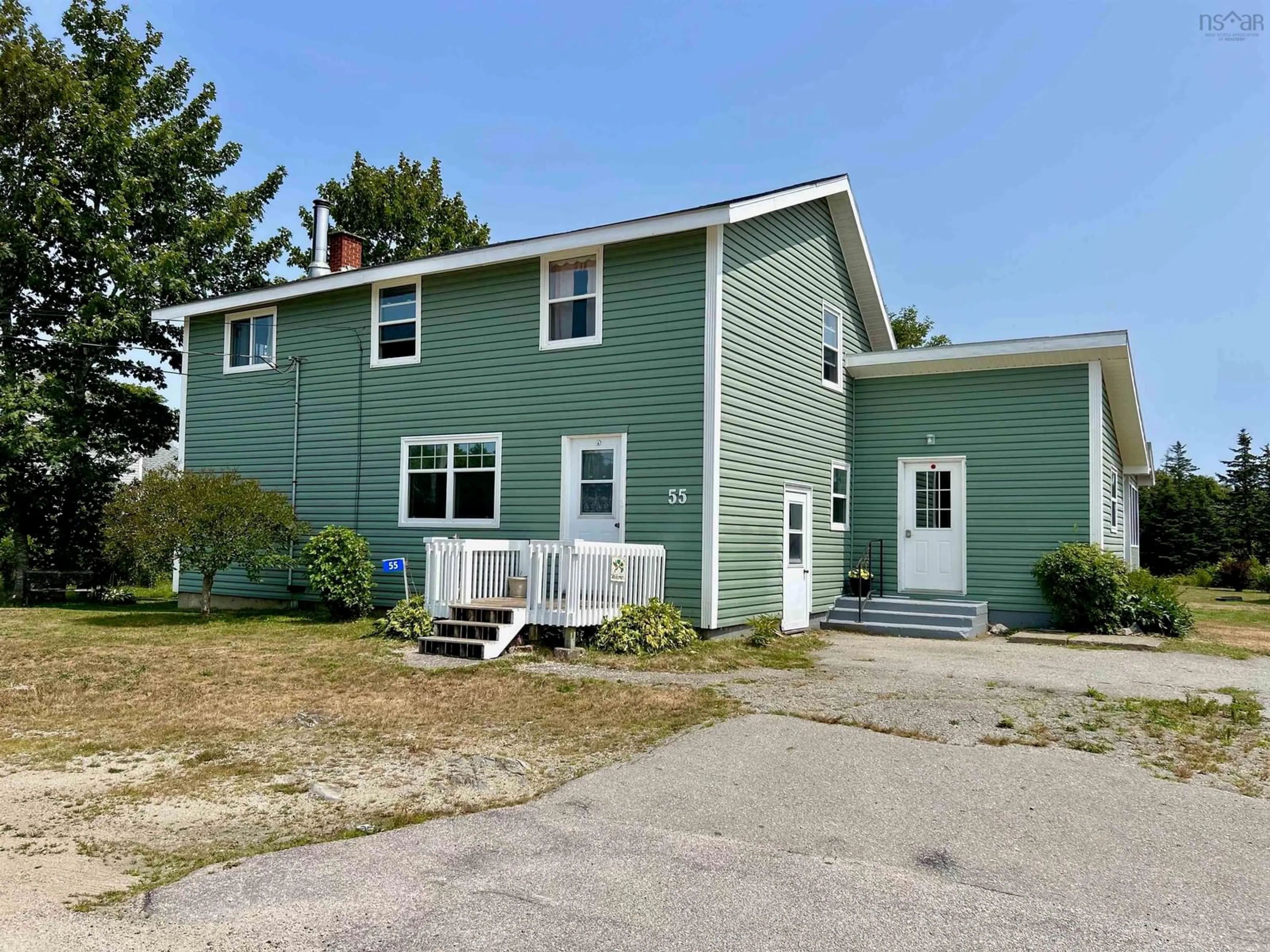 Home with vinyl exterior material, street for 55 Newell Rd, Plymouth Nova Scotia B0W 1B0