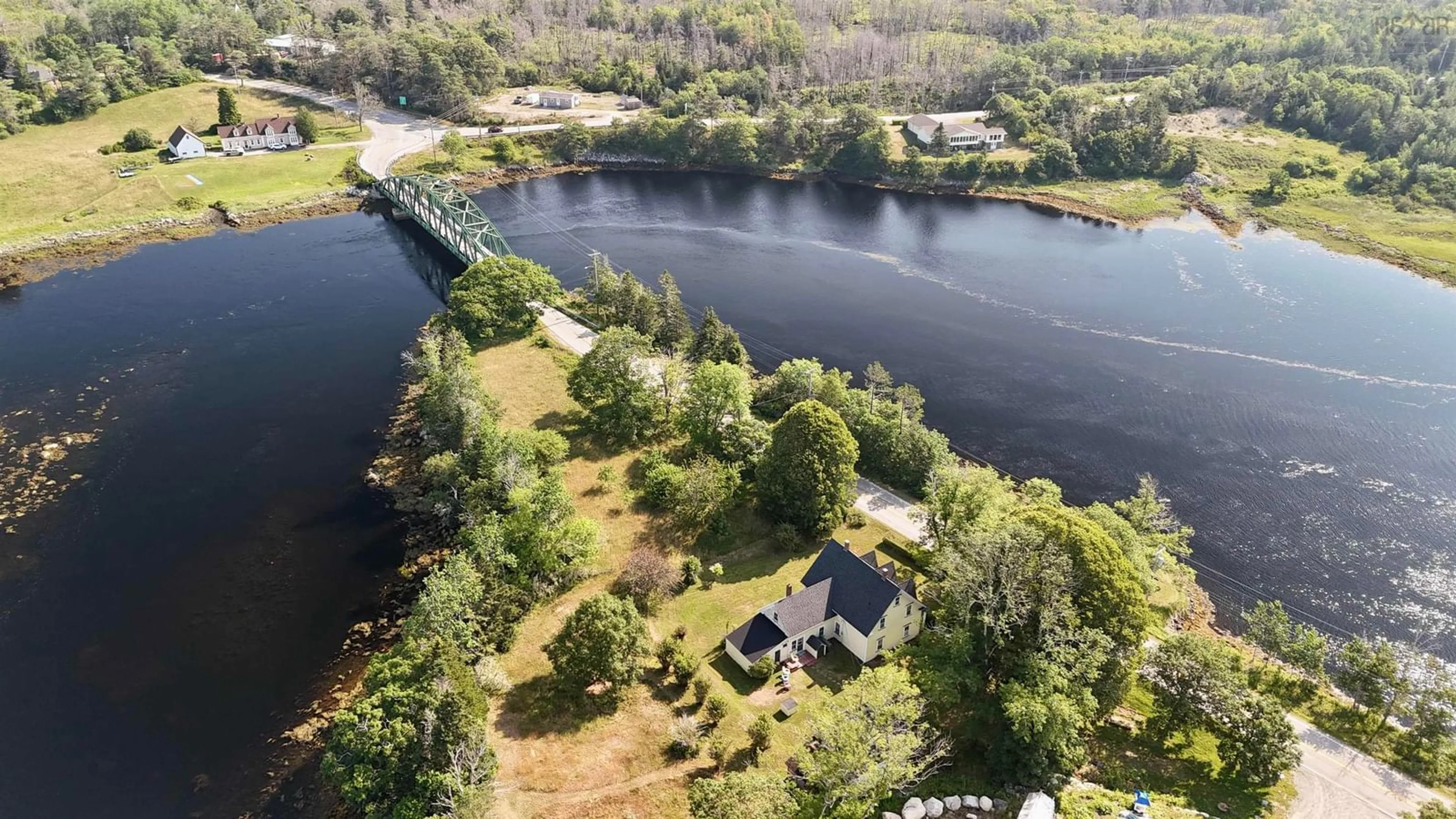 A pic from outside/outdoor area/front of a property/back of a property/a pic from drone, water/lake/river/ocean view for 54 Port Latour Rd, Port Clyde Nova Scotia B0W 1R0