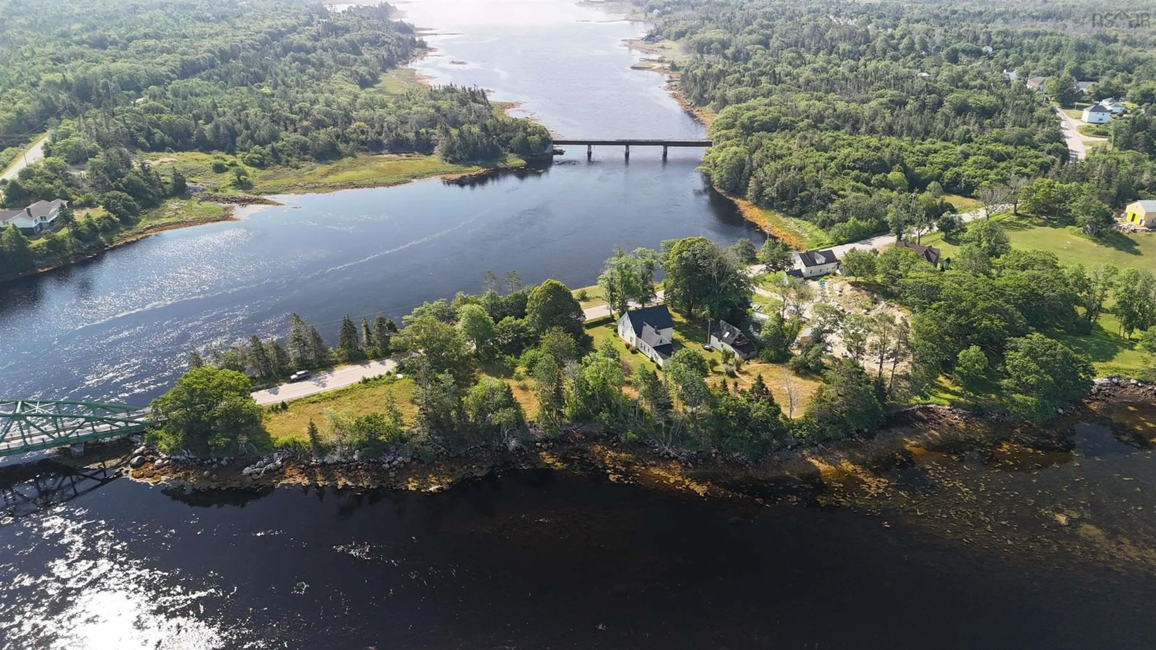 A pic from outside/outdoor area/front of a property/back of a property/a pic from drone, water/lake/river/ocean view for 54 Port Latour Rd, Port Clyde Nova Scotia B0W 1R0