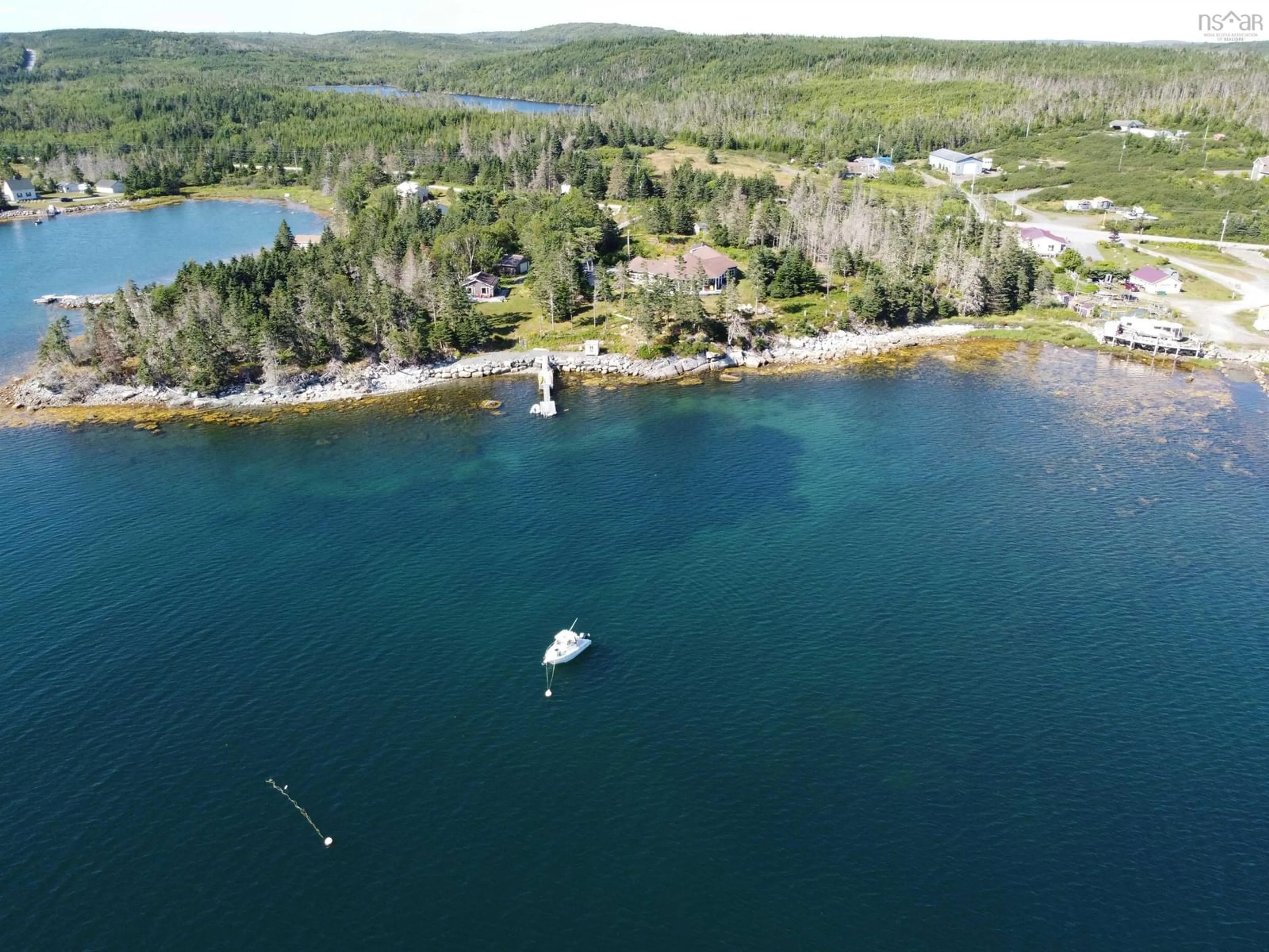 A pic from outside/outdoor area/front of a property/back of a property/a pic from drone, water/lake/river/ocean view for 30 & 32 Lofty Pine Rd, Popes Harbour Nova Scotia B0J 3H0