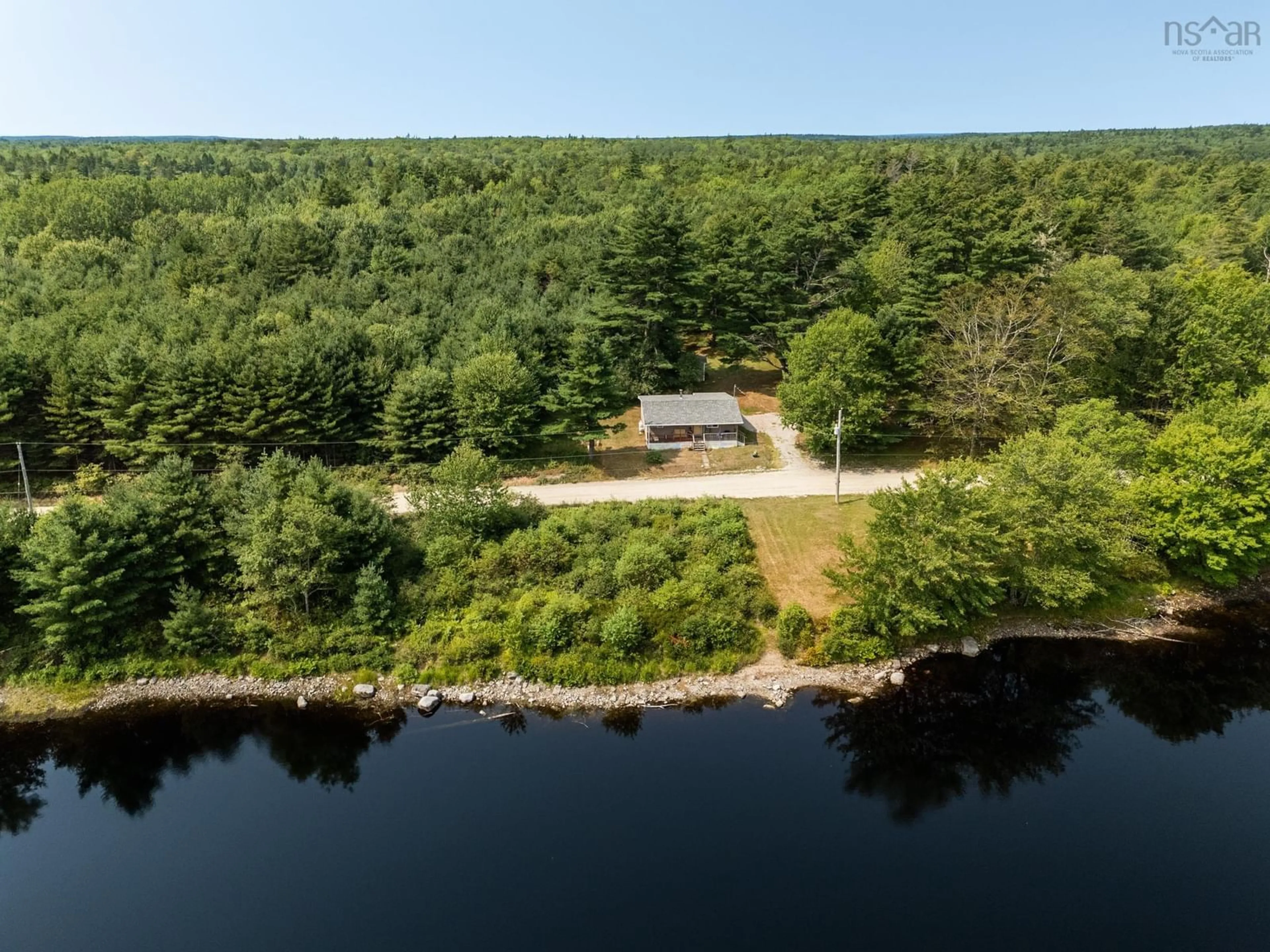 A pic from outside/outdoor area/front of a property/back of a property/a pic from drone, water/lake/river/ocean view for 545 Depot Rd, East Kemptville Nova Scotia B5A 5P7