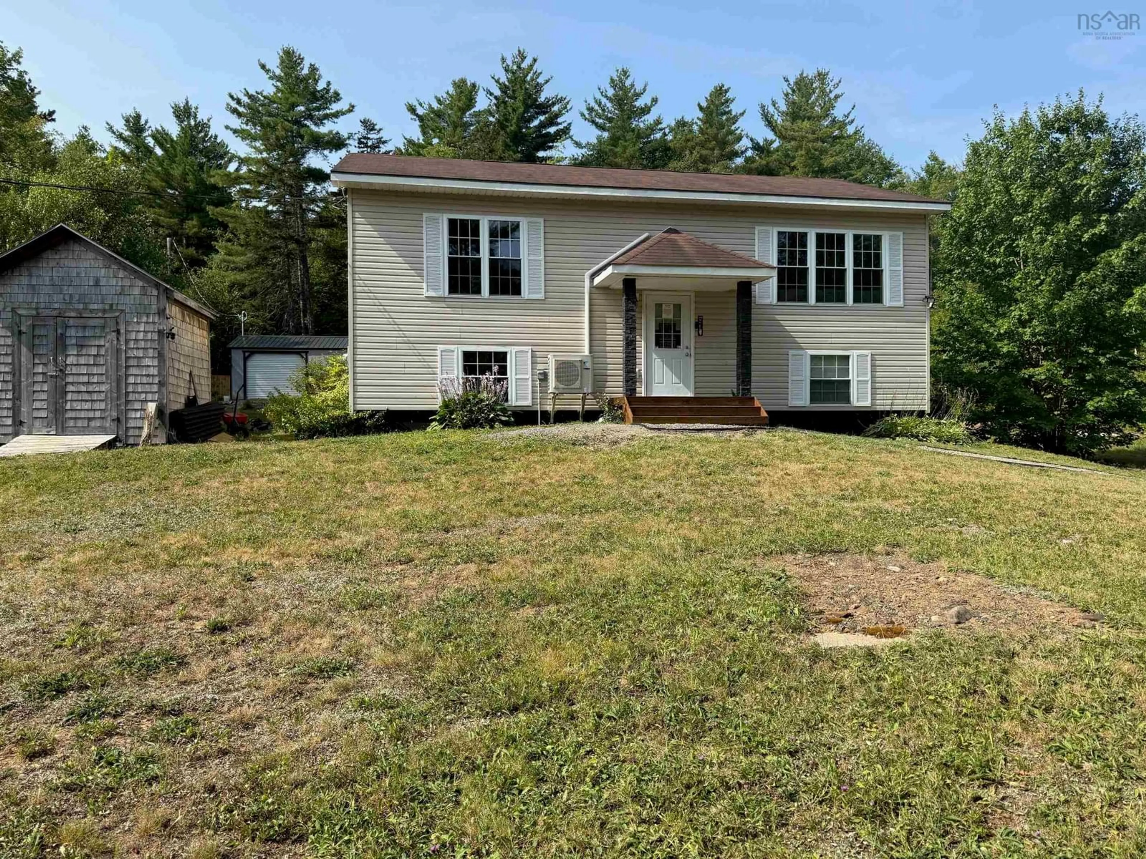 A pic from outside/outdoor area/front of a property/back of a property/a pic from drone, street for 489 Sarty Rd, Wentzells Lake Nova Scotia B4V 8V9