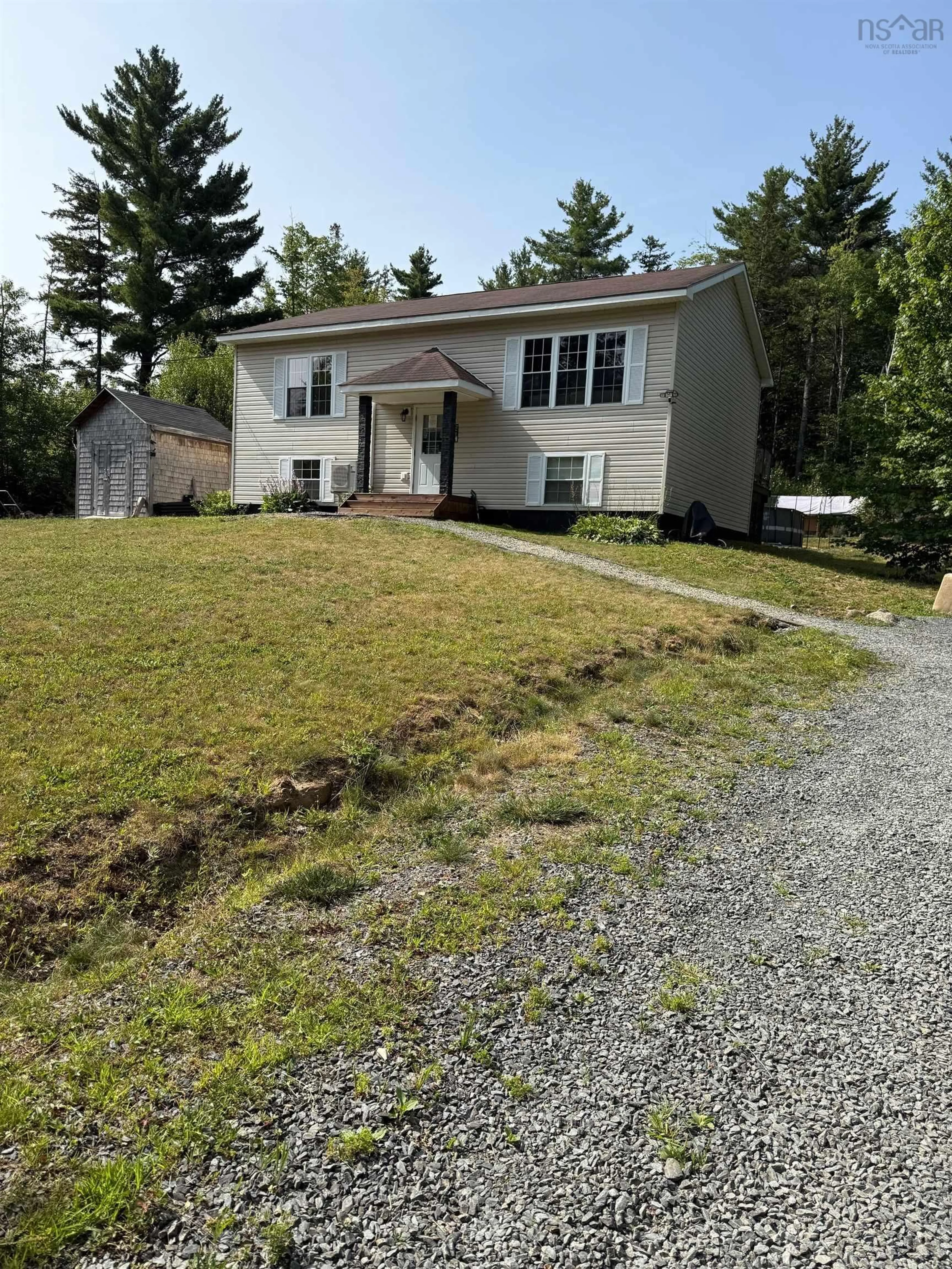 A pic from outside/outdoor area/front of a property/back of a property/a pic from drone, street for 489 Sarty Rd, Wentzells Lake Nova Scotia B4V 8V9