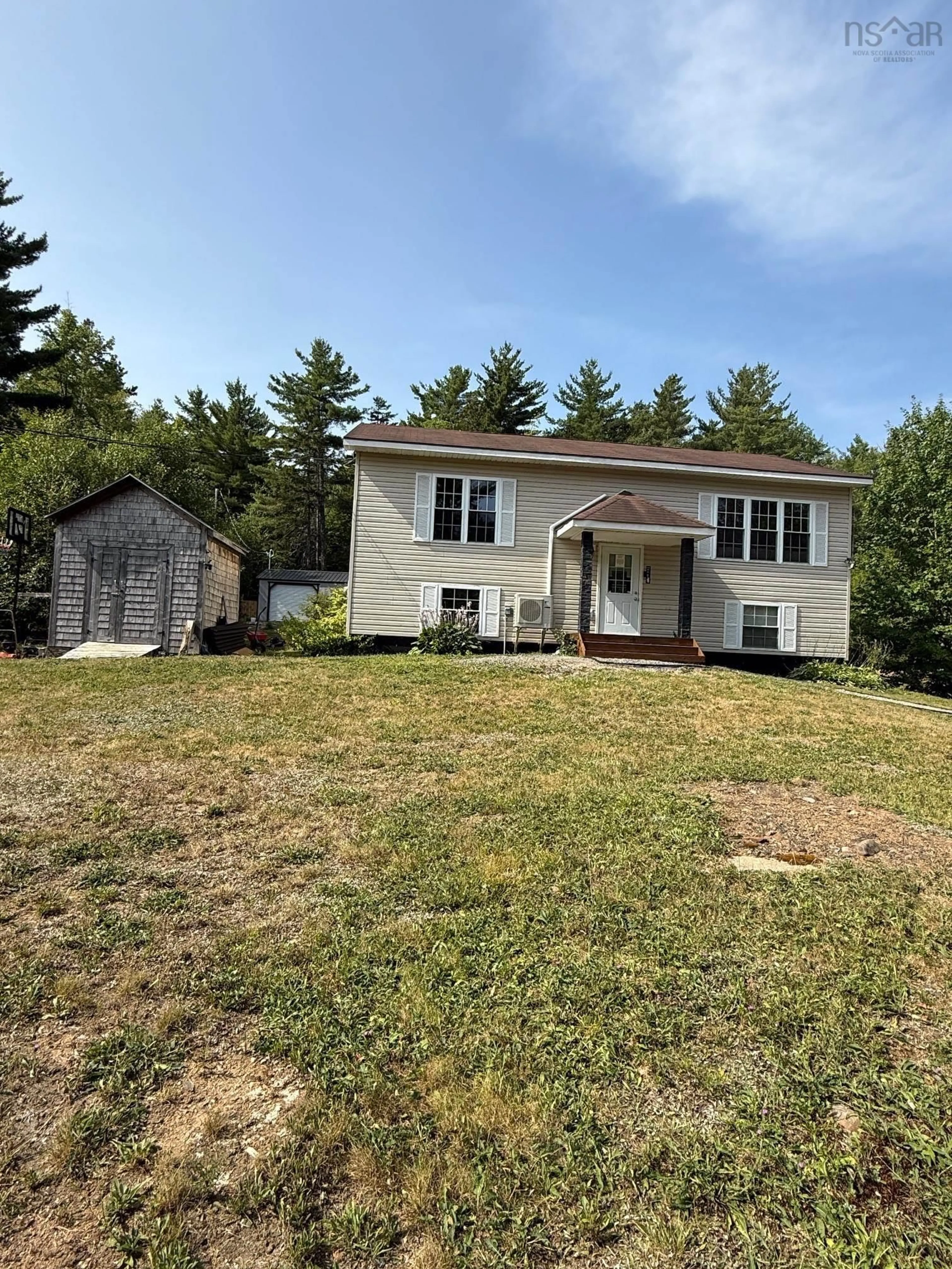 A pic from outside/outdoor area/front of a property/back of a property/a pic from drone, street for 489 Sarty Rd, Wentzells Lake Nova Scotia B4V 8V9