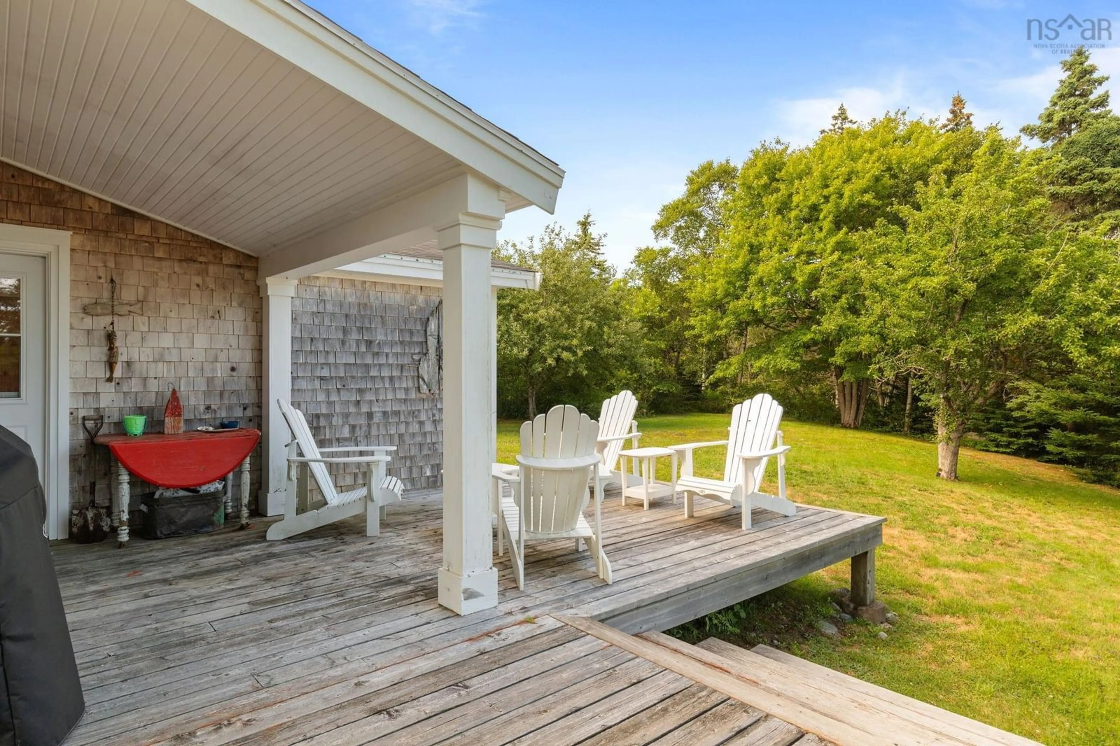 Patio, water/lake/river/ocean view for 60 River Rd, Port L'Hebert Nova Scotia B0T 1V0