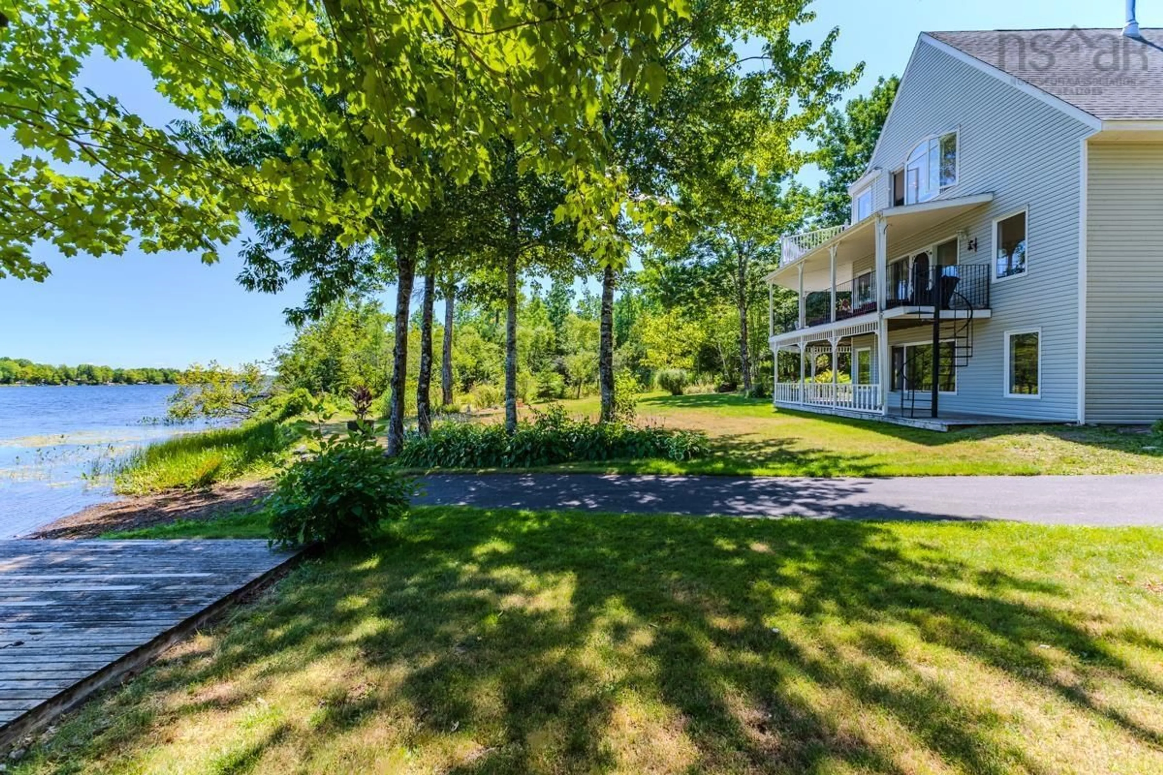 A pic from outside/outdoor area/front of a property/back of a property/a pic from drone, water/lake/river/ocean view for 209 Shortts Lake West Rd, Shortts Lake Nova Scotia B0N 1C0