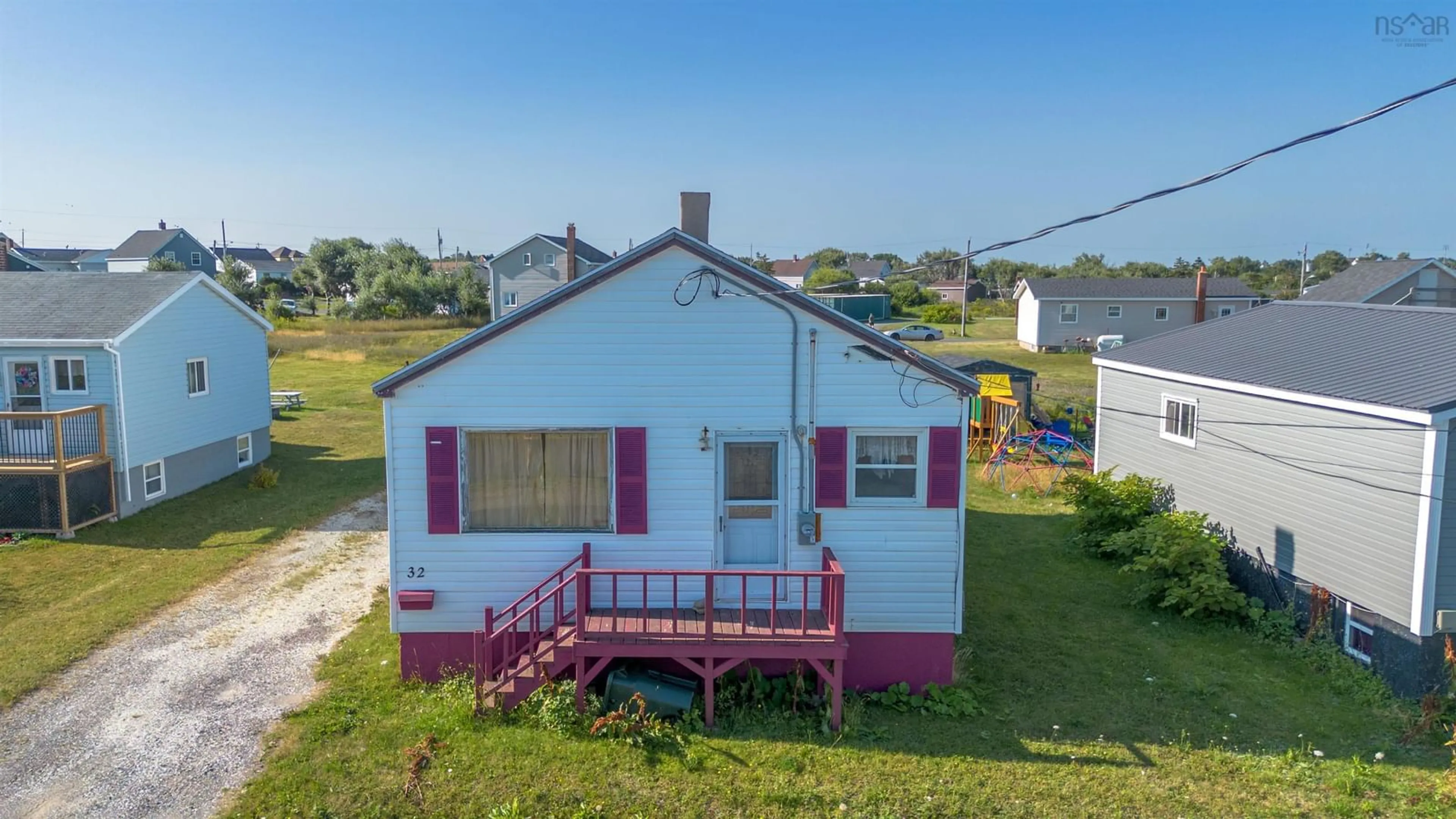 A pic from outside/outdoor area/front of a property/back of a property/a pic from drone, unknown for 32 Wadman St, Glace Bay Nova Scotia B1A 1S3