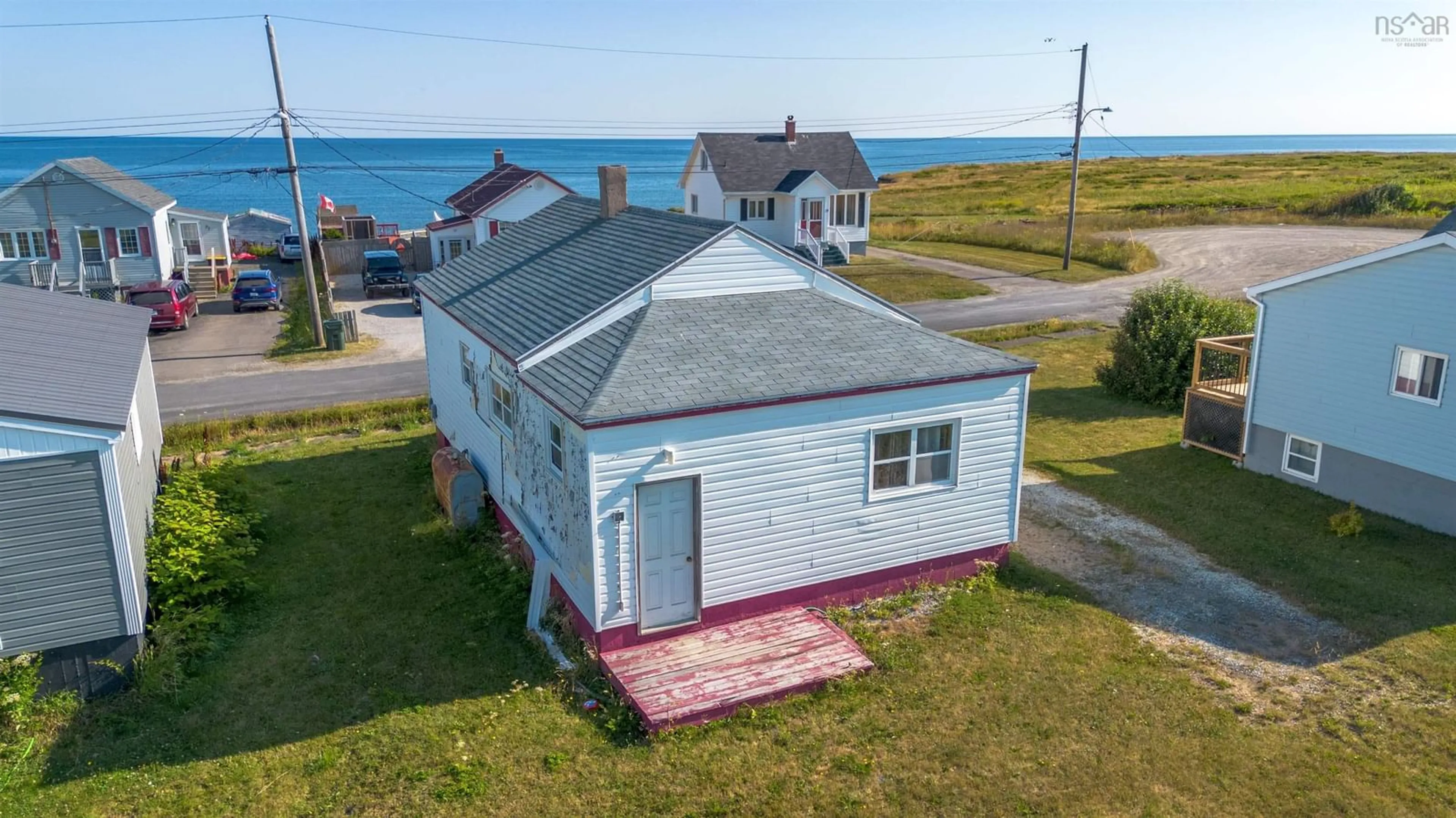 A pic from outside/outdoor area/front of a property/back of a property/a pic from drone, unknown for 32 Wadman St, Glace Bay Nova Scotia B1A 1S3