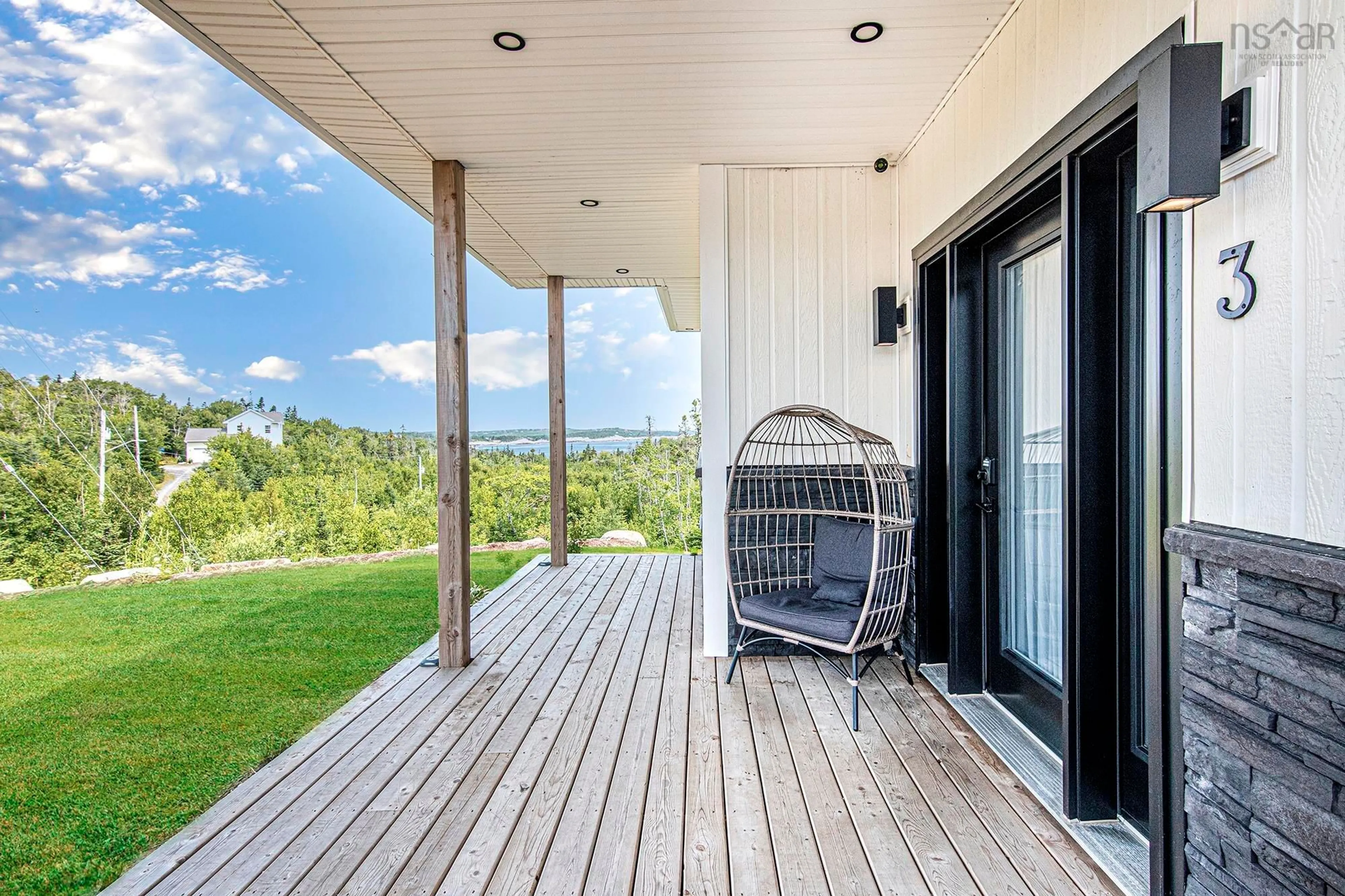 Patio, water/lake/river/ocean view for 3 Kittiwake Ridge, Halibut Bay Nova Scotia B2V 1R1