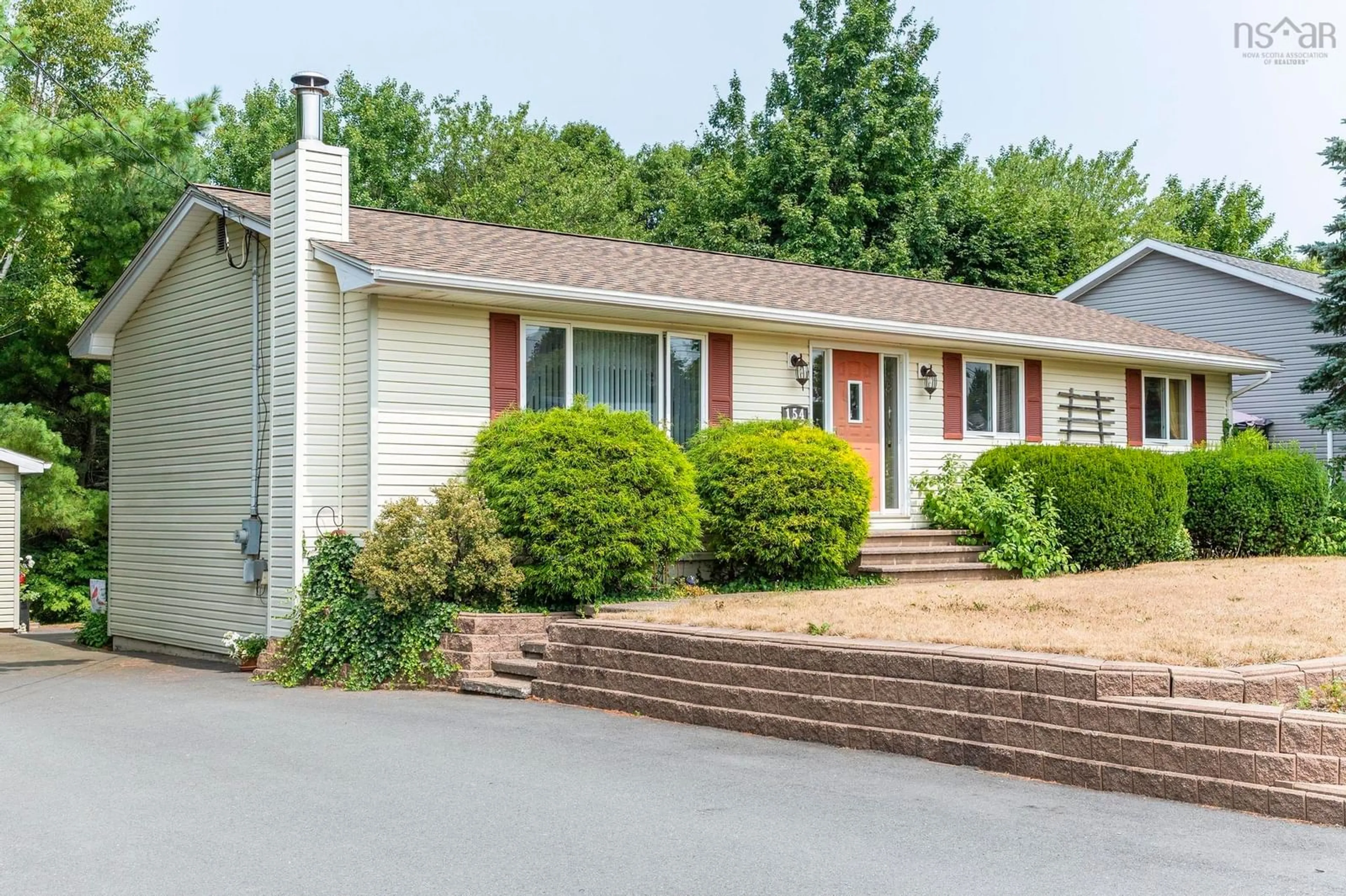 Home with vinyl exterior material, street for 154 Old Farm Lane, New Minas Nova Scotia B4N 4K8