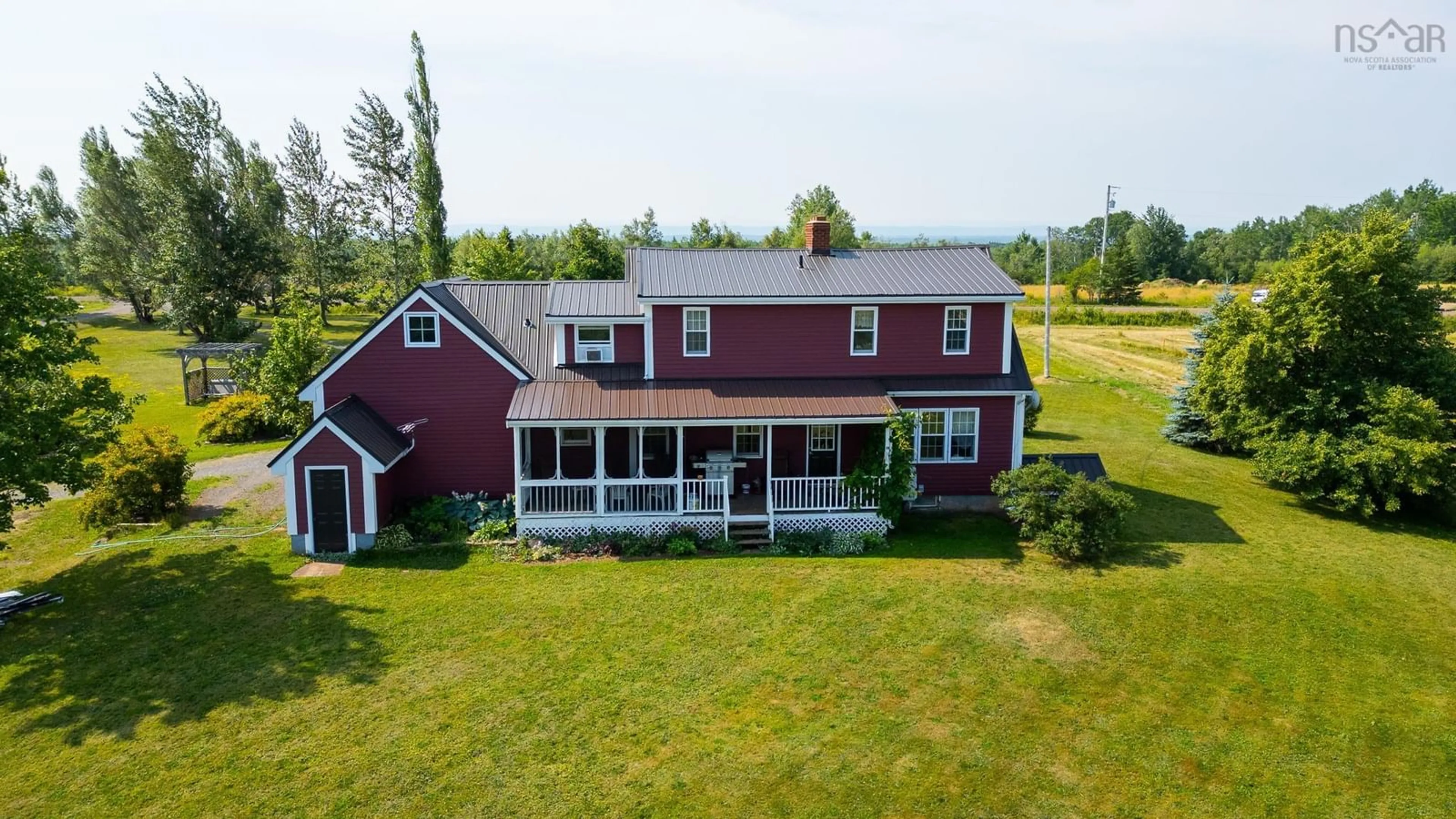 A pic from outside/outdoor area/front of a property/back of a property/a pic from drone, water/lake/river/ocean view for 199 Mcinnis Rd, Wallace Ridge Nova Scotia B0K 1E0