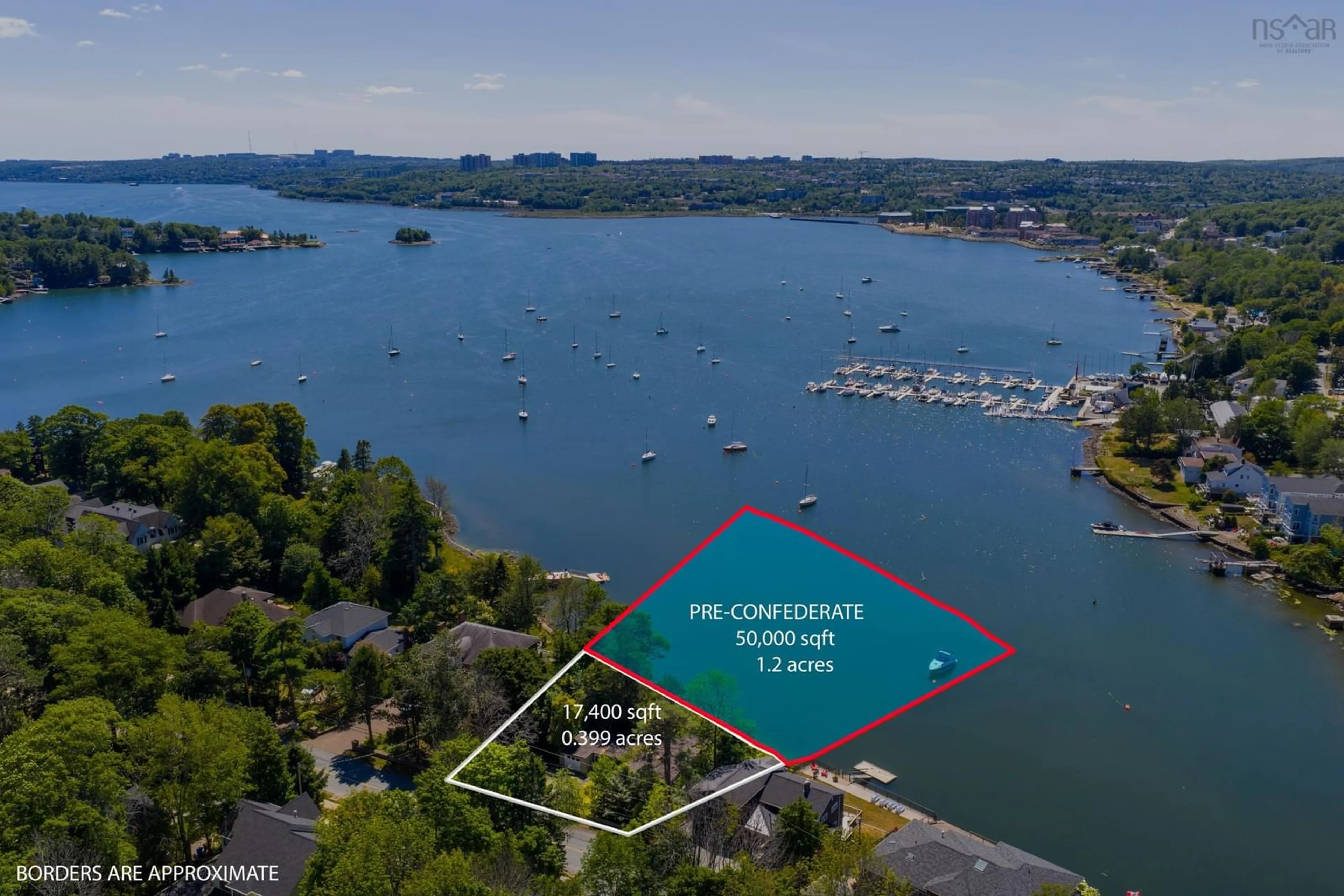 A pic from outside/outdoor area/front of a property/back of a property/a pic from drone, water/lake/river/ocean view for 609 Shore Dr, Bedford Nova Scotia B4A 2E2