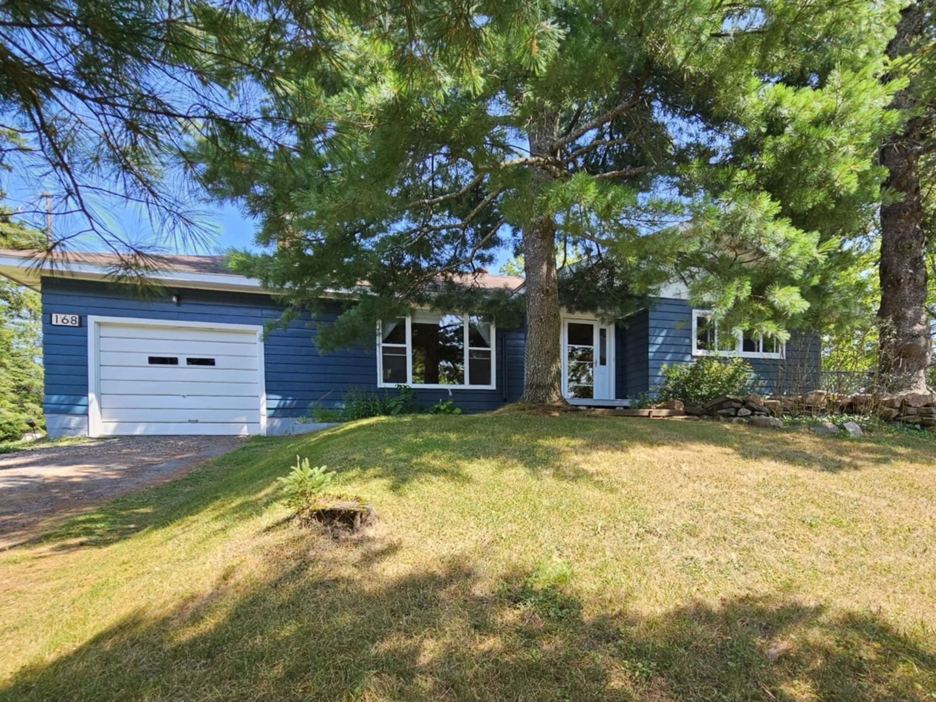 Home with vinyl exterior material, street for 168 New River Road, Kemptown Nova Scotia B6L 2K9