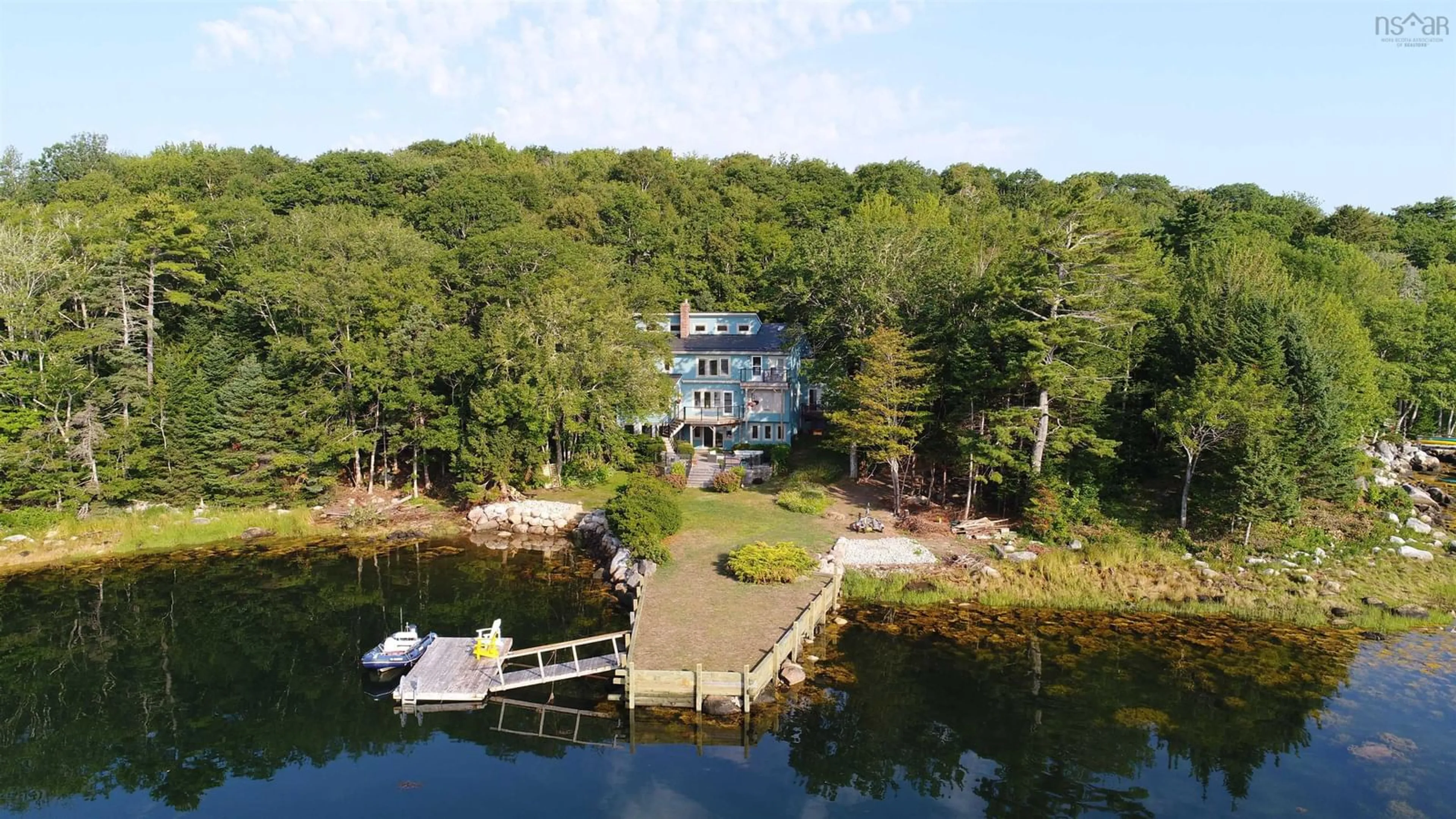 A pic from outside/outdoor area/front of a property/back of a property/a pic from drone, water/lake/river/ocean view for 156 Parklea Dr, Head Of St. Margarets Bay Nova Scotia B3Z 2G5