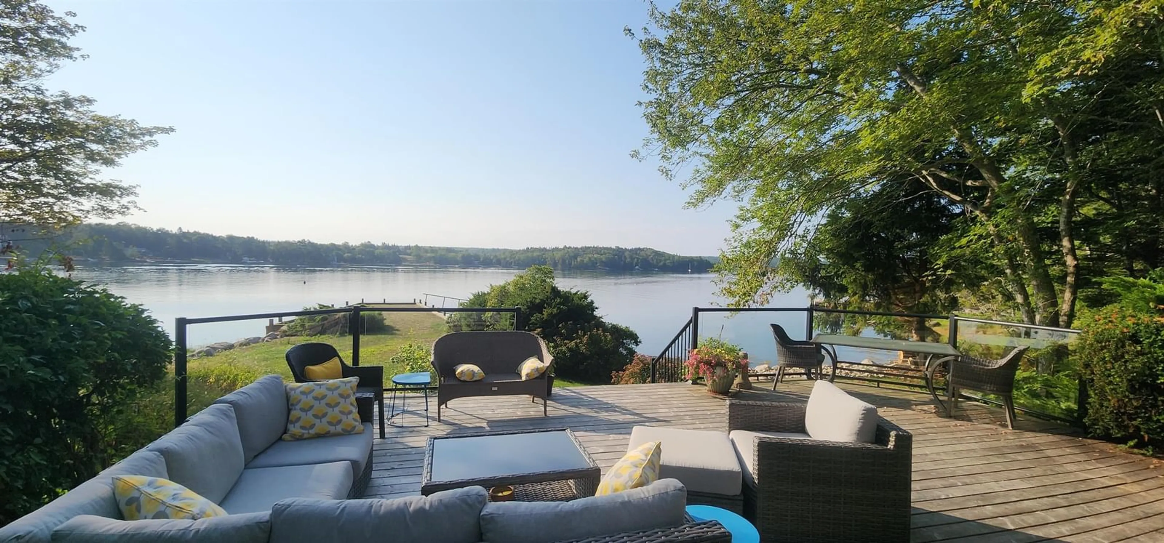 Patio, water/lake/river/ocean view for 156 Parklea Dr, Head Of St. Margarets Bay Nova Scotia B3Z 2G5