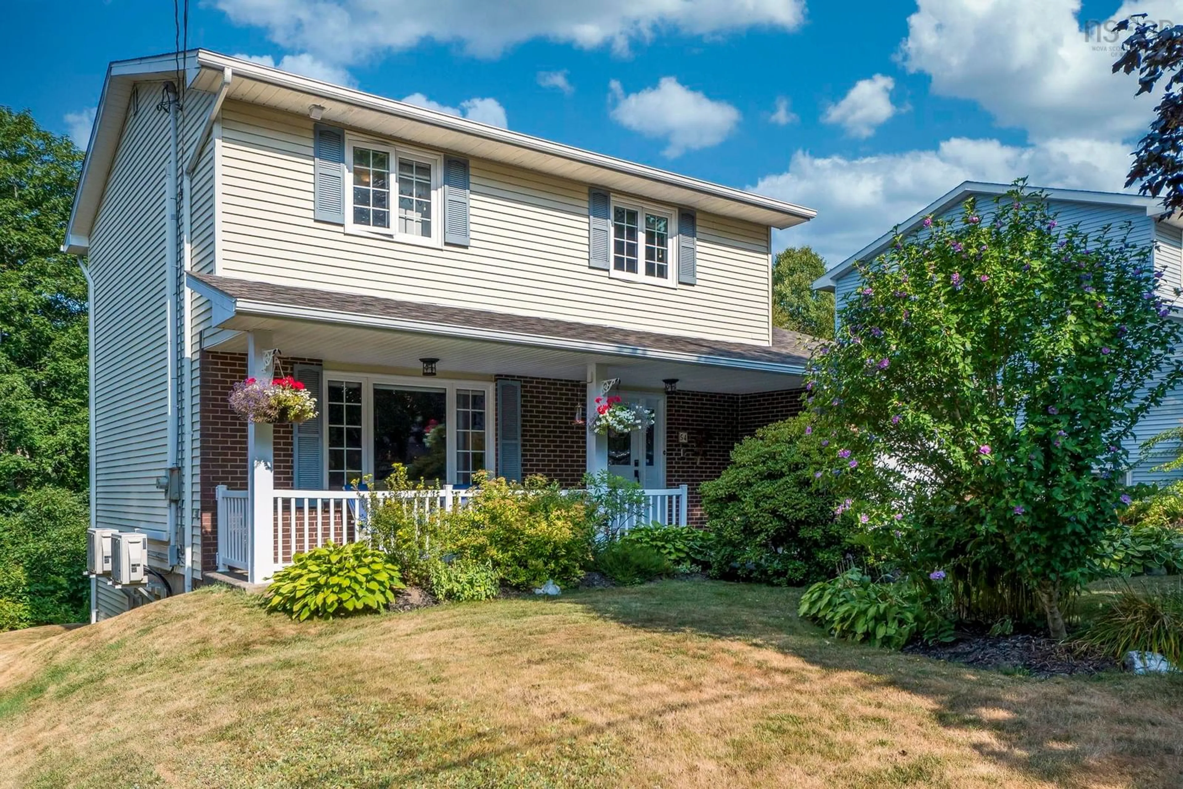 Home with vinyl exterior material, street for 54 Riverview Cres, Bedford Nova Scotia B4A 2X4