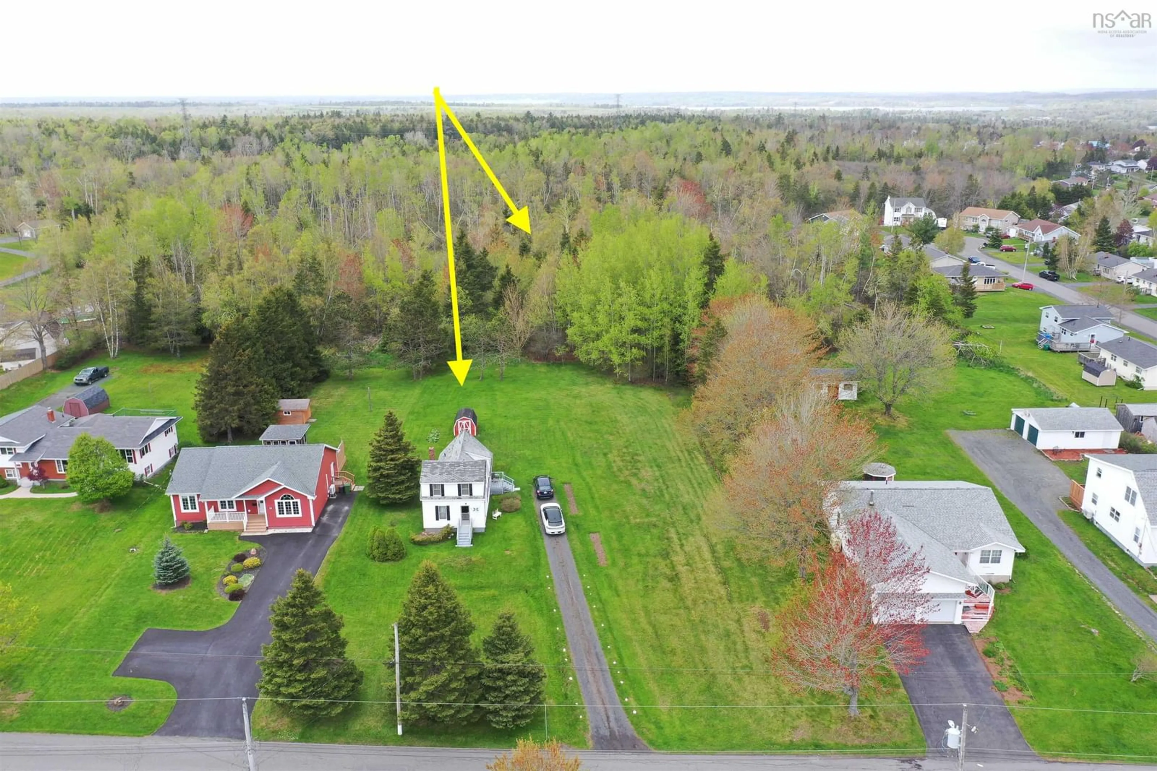 A pic from outside/outdoor area/front of a property/back of a property/a pic from drone, water/lake/river/ocean view for 473 Willow Ave, New Glasgow Nova Scotia B2H 2A1