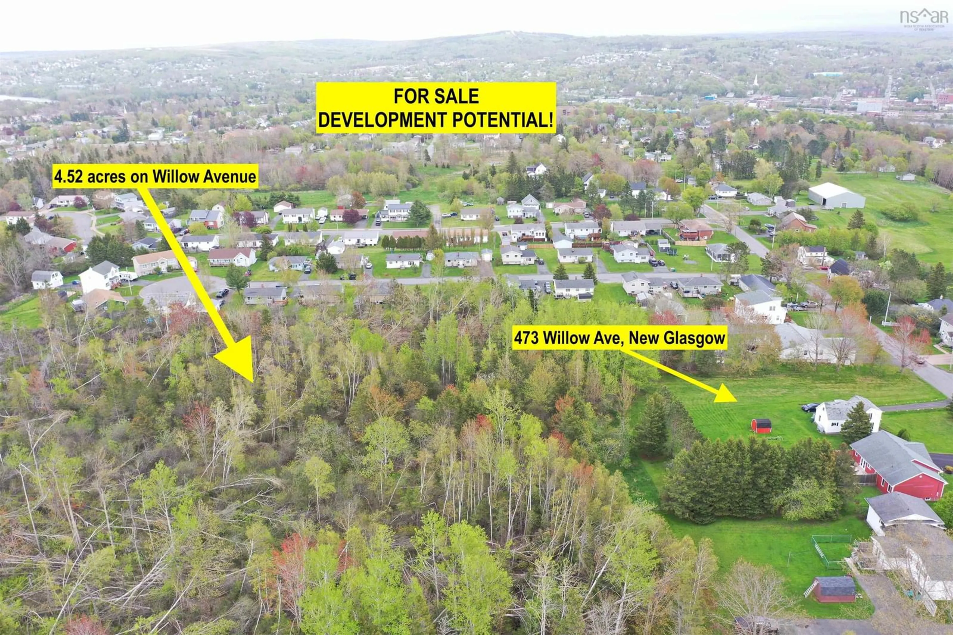 A pic from outside/outdoor area/front of a property/back of a property/a pic from drone, unknown for 473 Willow Ave, New Glasgow Nova Scotia B2H 2A1
