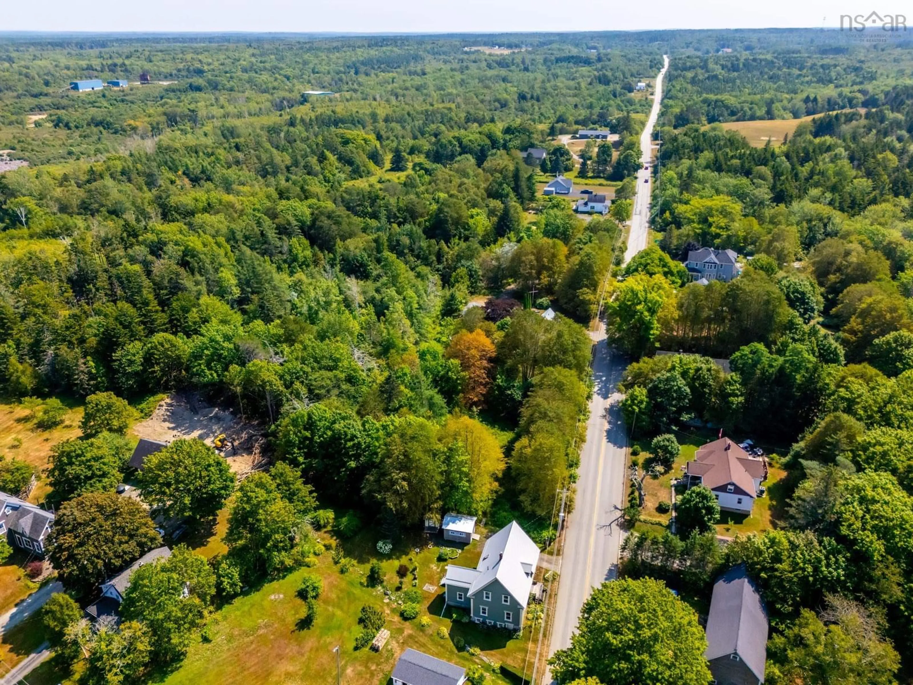 A pic from outside/outdoor area/front of a property/back of a property/a pic from drone, forest/trees view for 7498 Highway 340, Weymouth Nova Scotia B0W 3T0