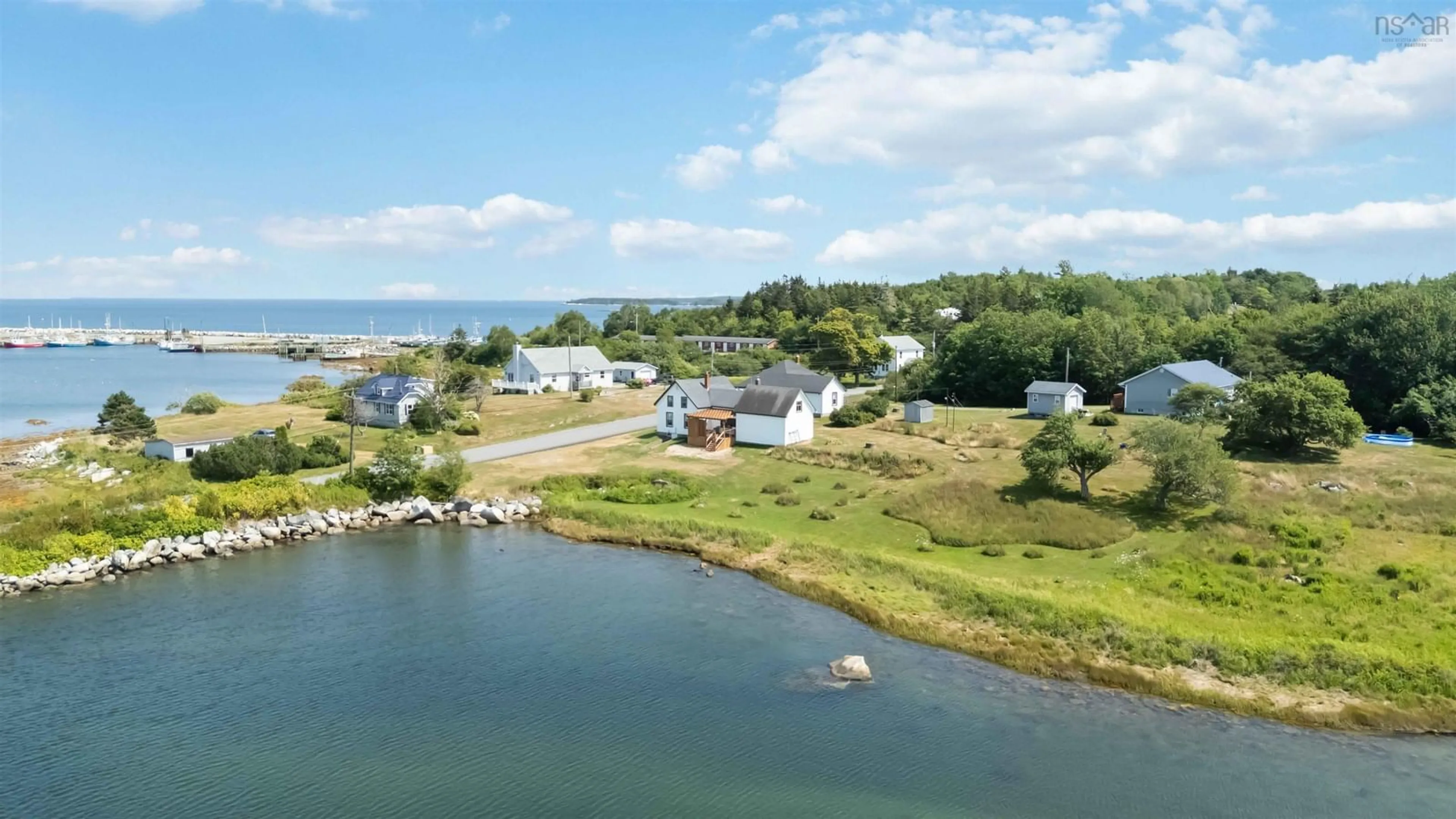 A pic from outside/outdoor area/front of a property/back of a property/a pic from drone, water/lake/river/ocean view for 226 Central Port Mouton Rd, Port Mouton Nova Scotia B0T 1T0