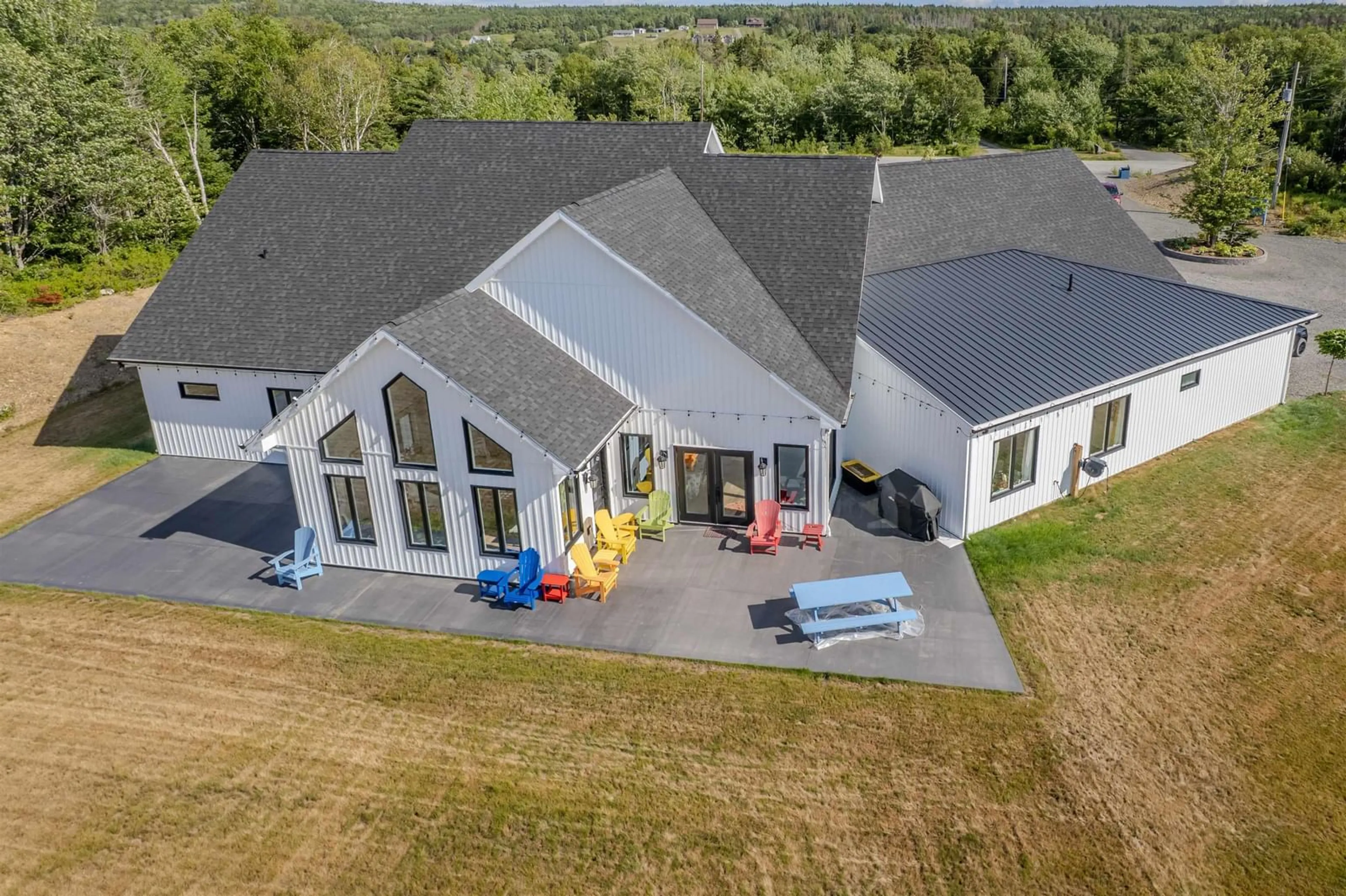 A pic from outside/outdoor area/front of a property/back of a property/a pic from drone, mountain view for 377 Shieling Dr, Marion Bridge Nova Scotia B1K 0B3