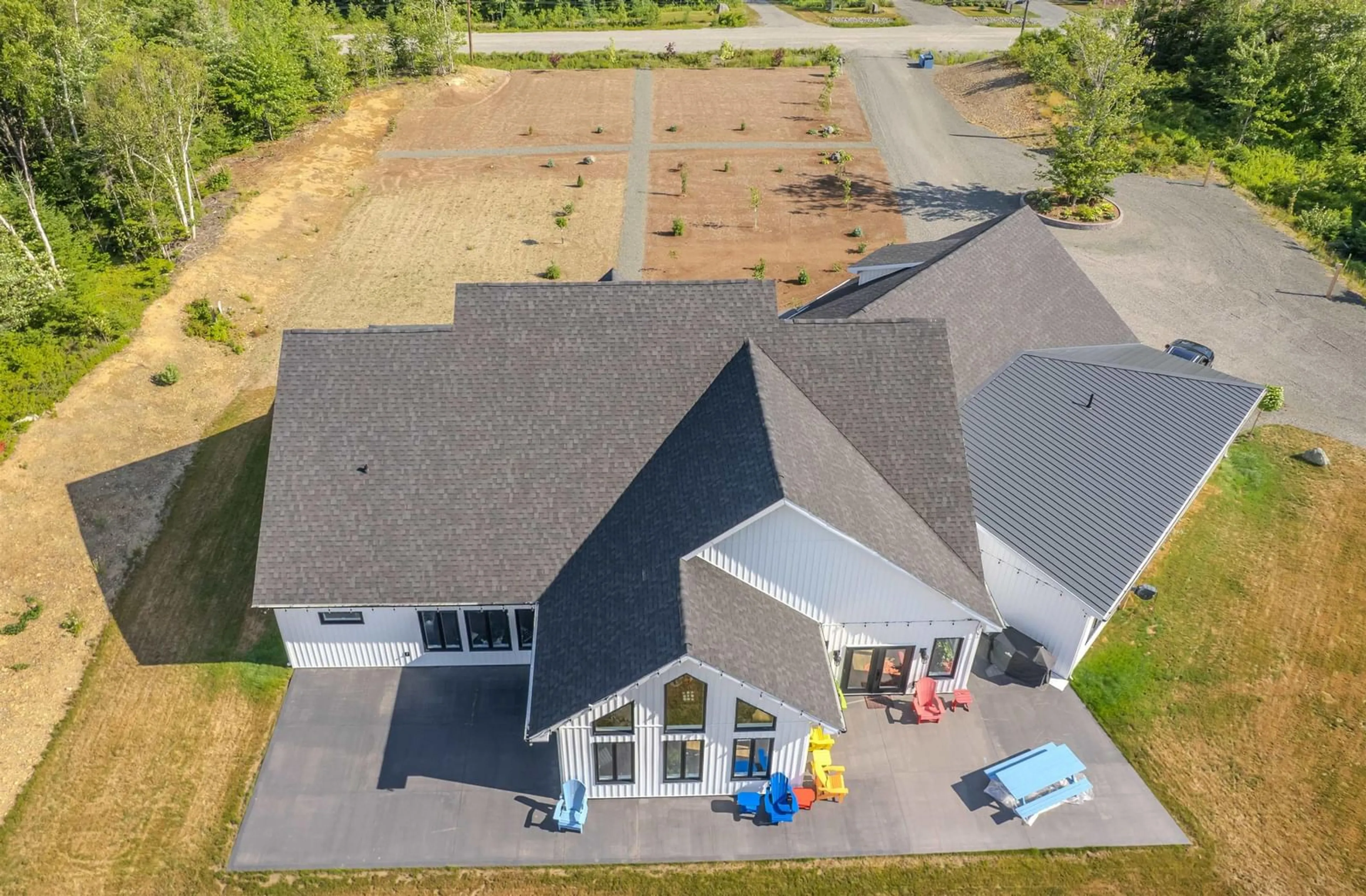 A pic from outside/outdoor area/front of a property/back of a property/a pic from drone, building for 377 Shieling Dr, Marion Bridge Nova Scotia B1K 0B3