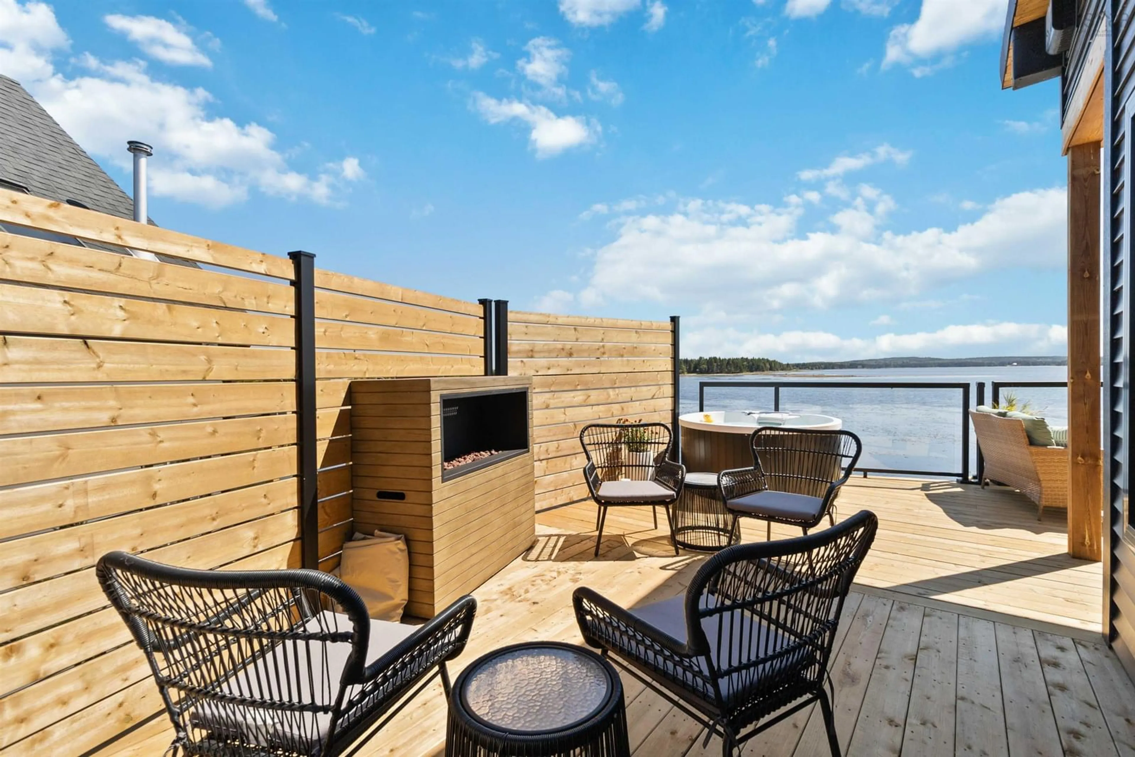 Patio, water/lake/river/ocean view for 693 Masons Beach Rd #4, First South Nova Scotia B0J 2C0