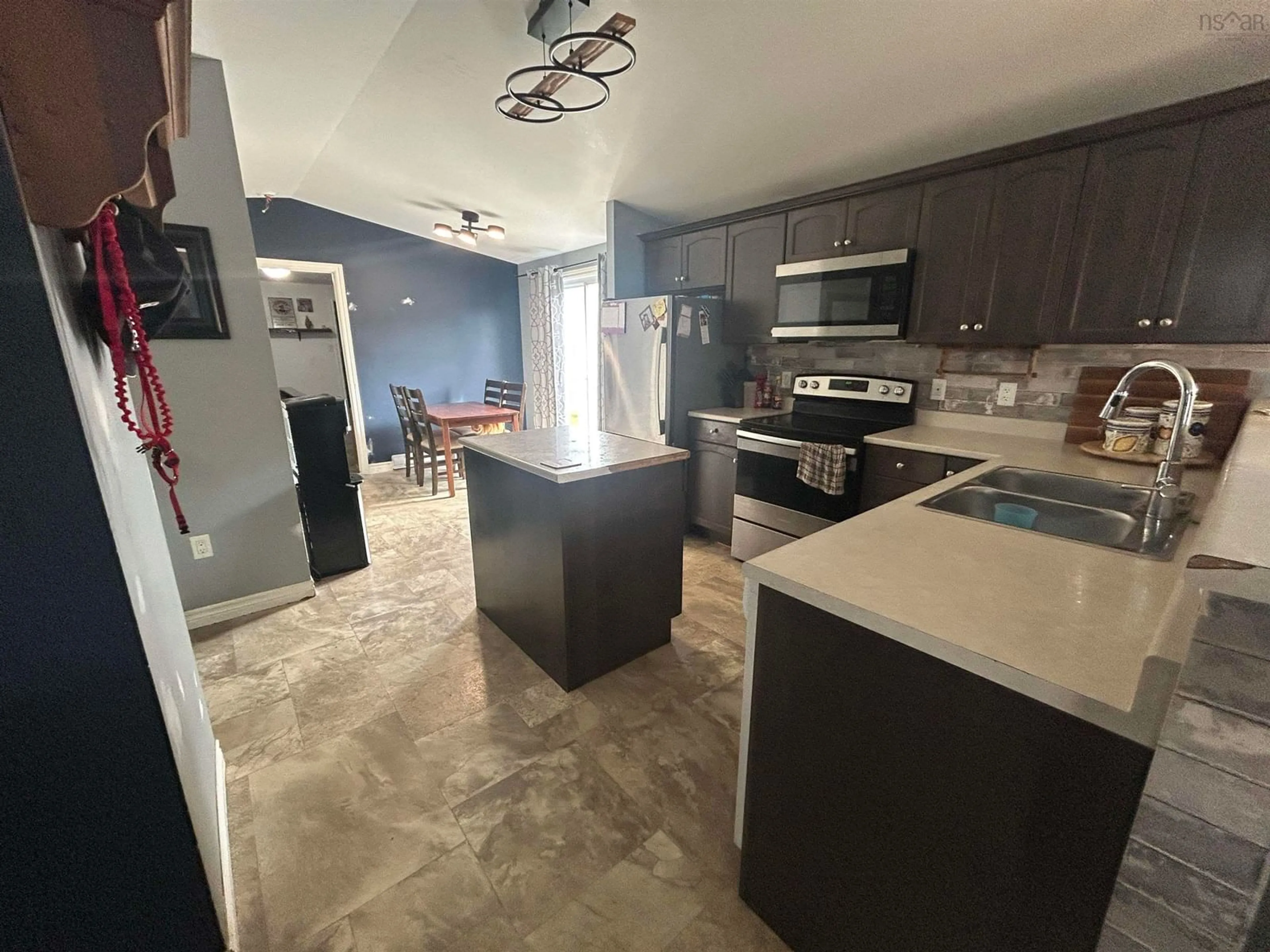 Open concept kitchen, ceramic/tile floor for 32 Rogers Drive, Lower South River Nova Scotia B2G 0E7