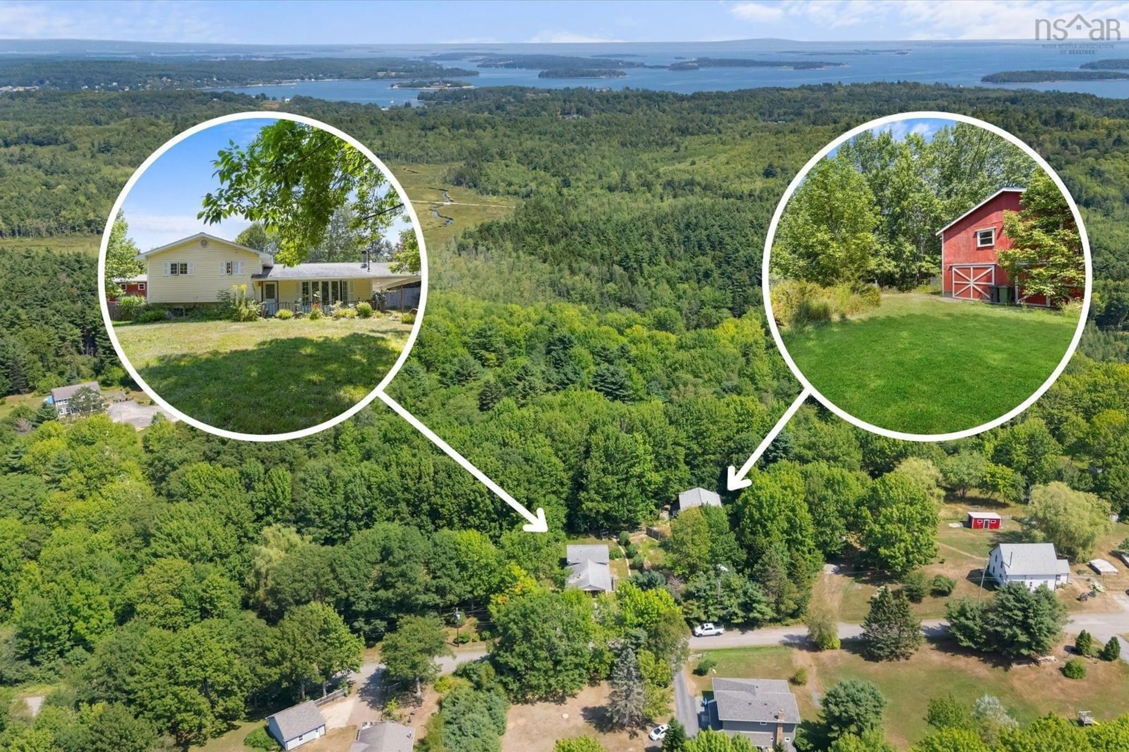A pic from outside/outdoor area/front of a property/back of a property/a pic from drone, water/lake/river/ocean view for 100 Old Northwest Rd, Fauxburg Nova Scotia B0J 2C0