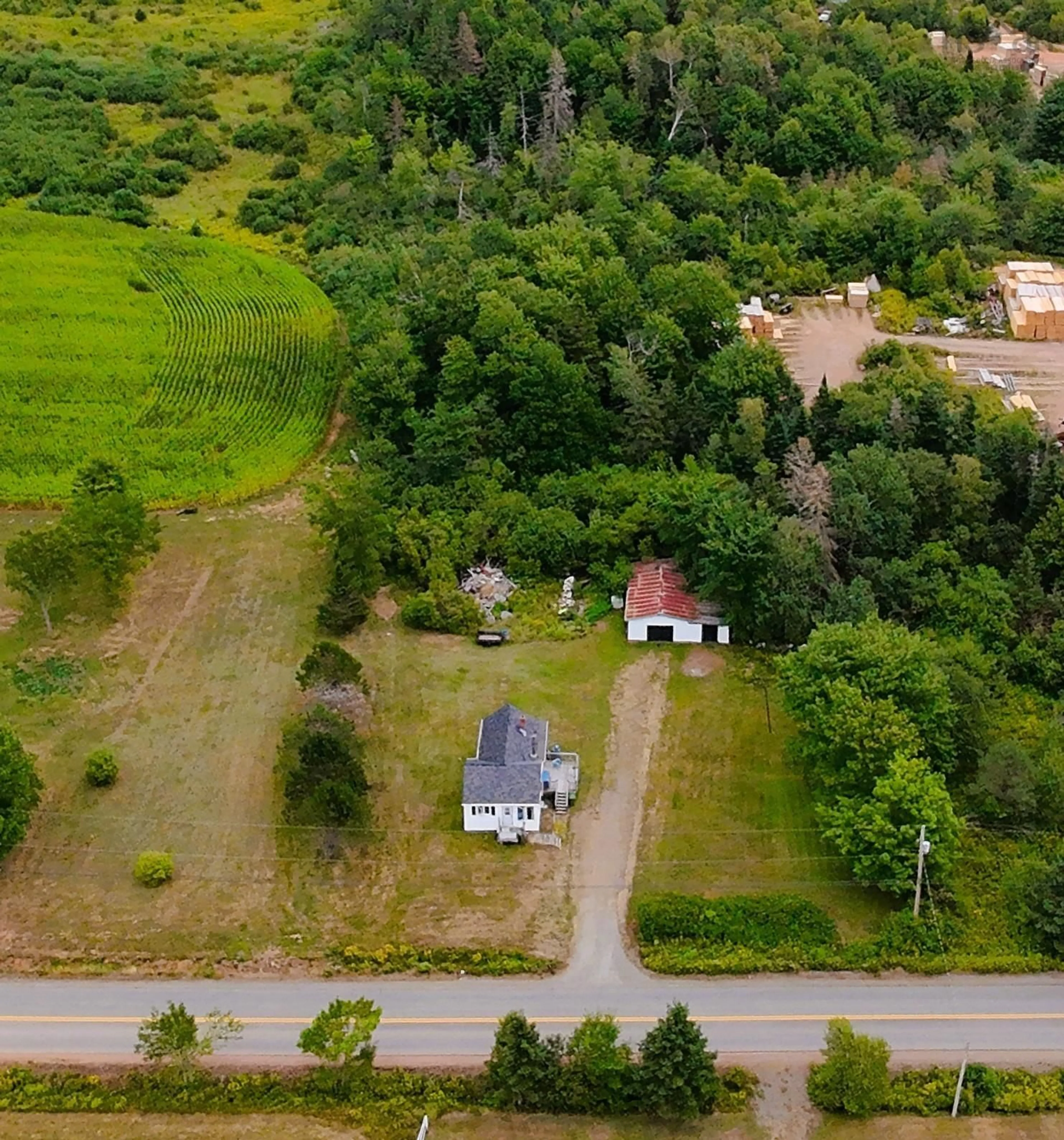 A pic from outside/outdoor area/front of a property/back of a property/a pic from drone, street for 570 Crowes Mills Rd, Crowes Mills Nova Scotia B0M 1G0