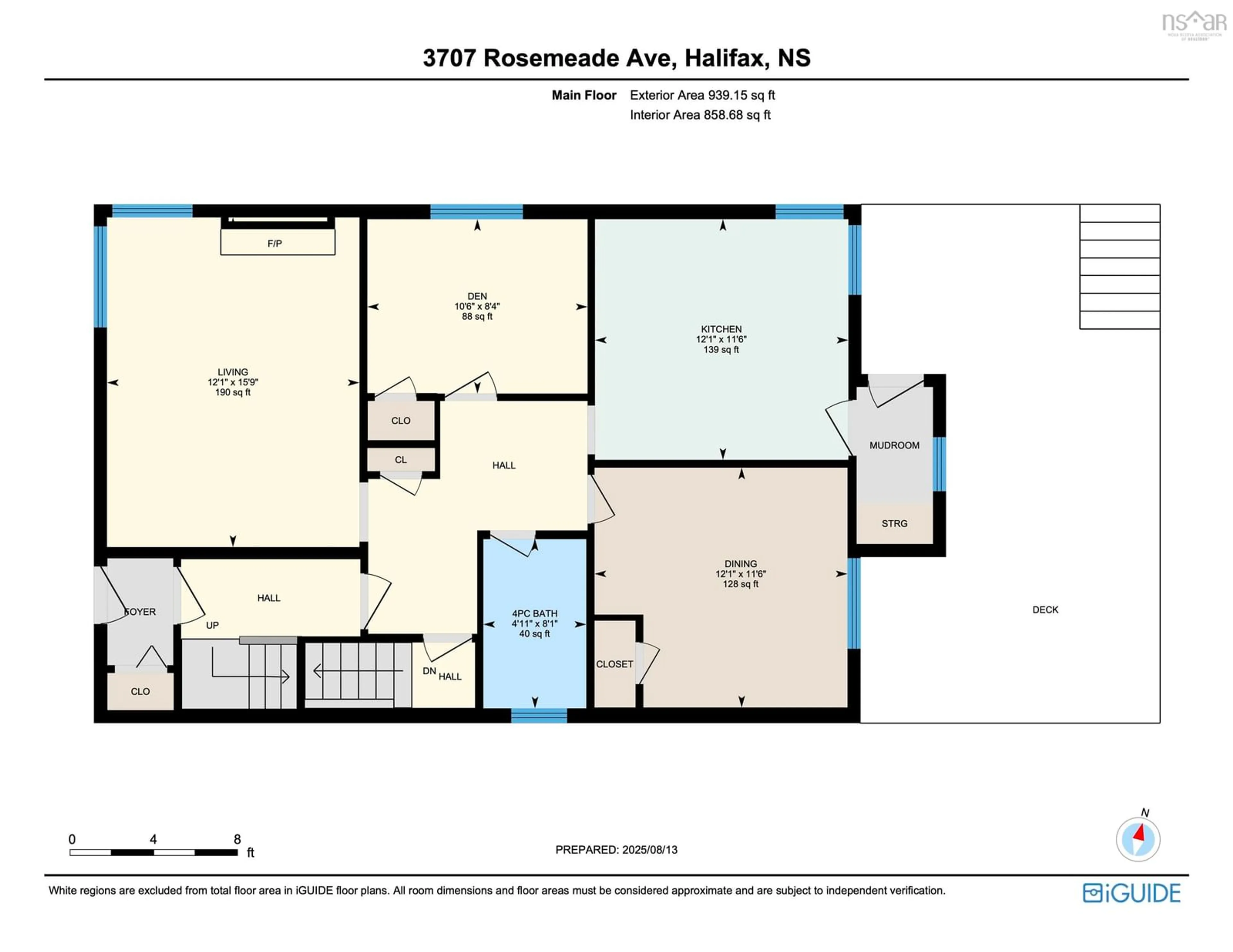 Floor plan for 3707 Rosemeade Ave, Halifax Nova Scotia B3K 4L9
