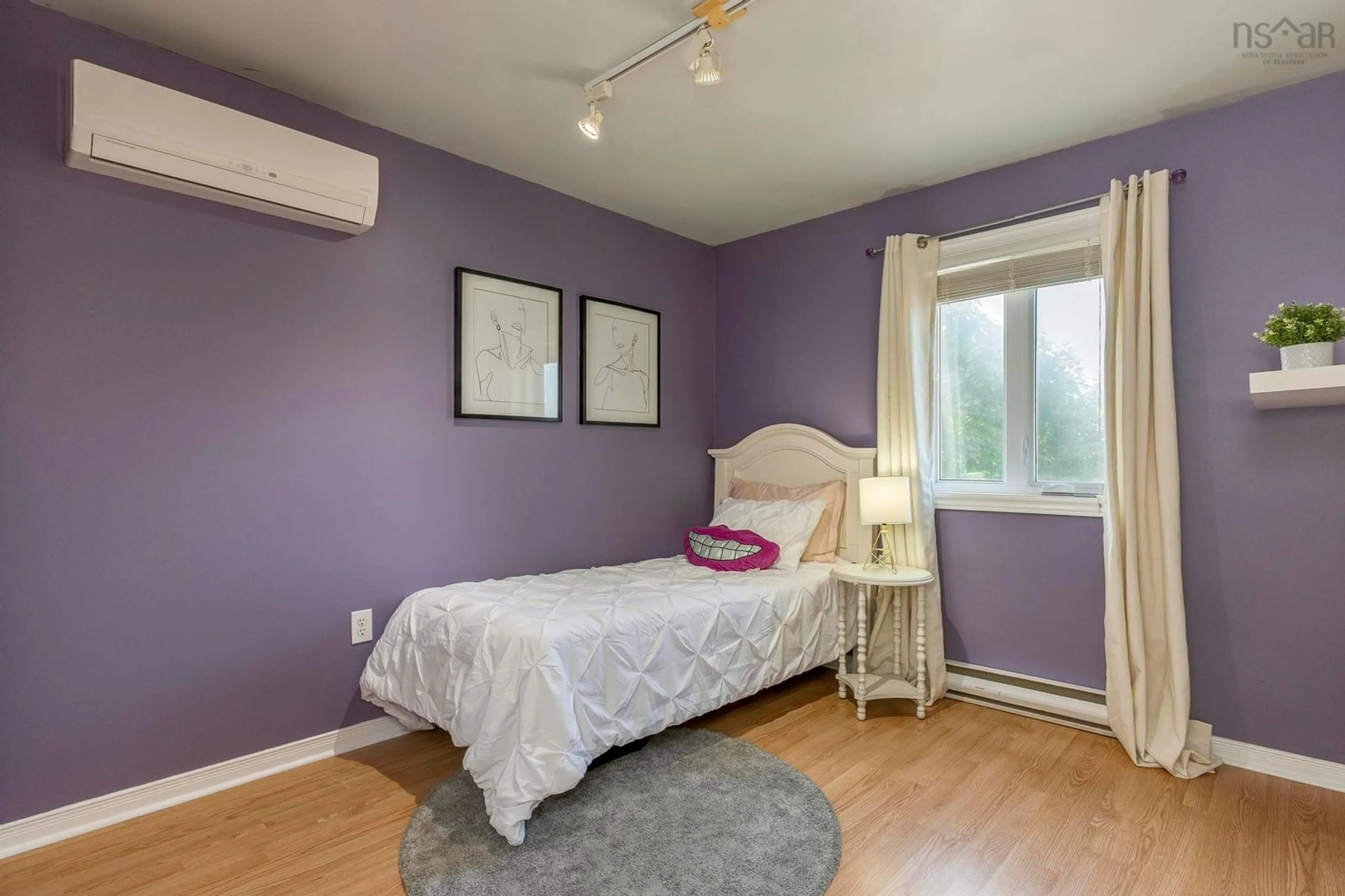 Bedroom with bed, wood/laminate floor for 18 Anahid Crt, Bedford Nova Scotia B4A 3X2
