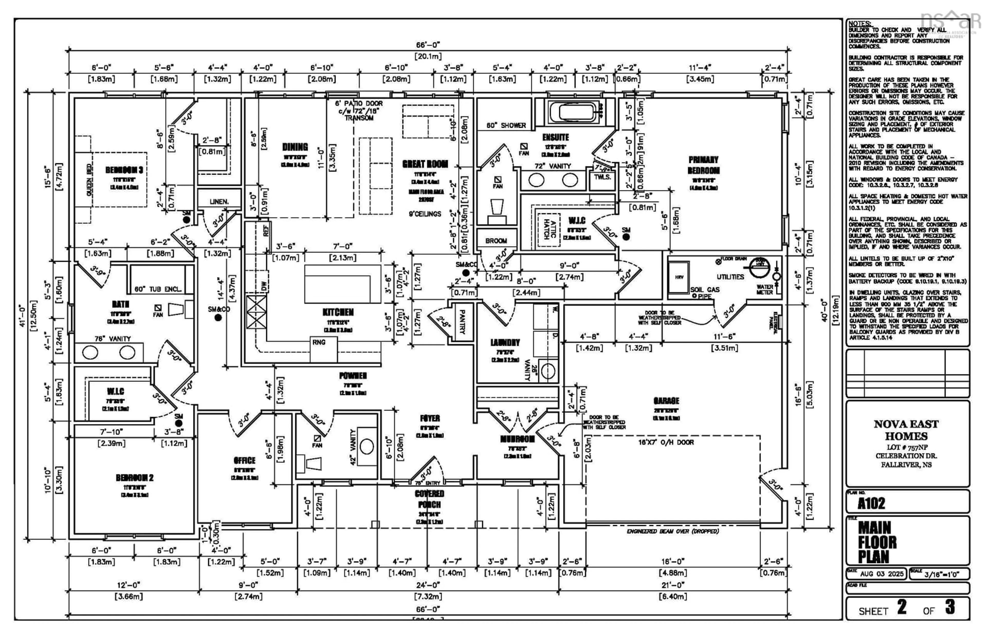 Floor plan for Celebration Dr #Lot 757NP, Fall River Nova Scotia B2T 1S3